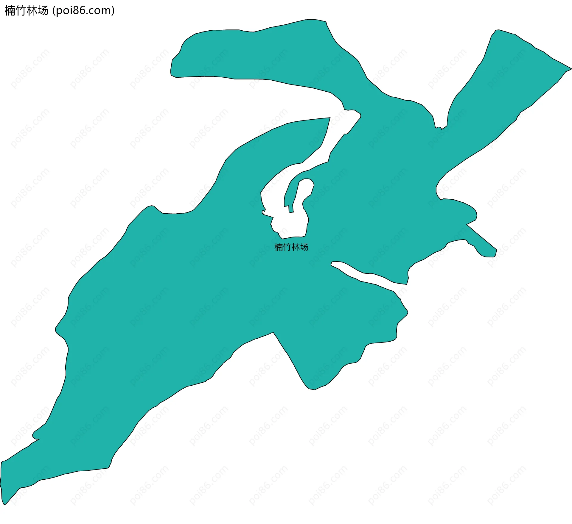 楠竹林场边界地图