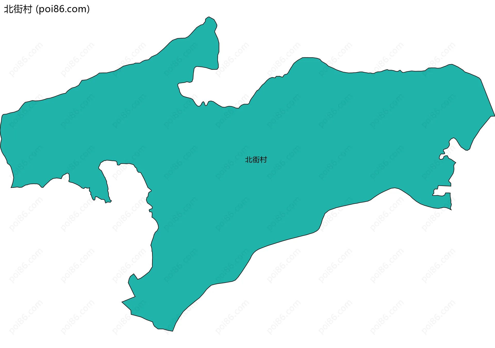 北街村边界地图