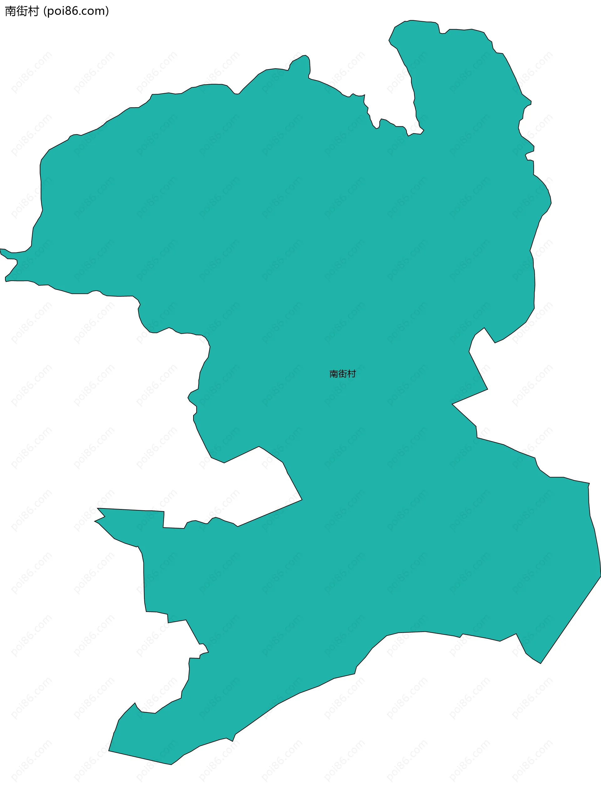 南街村边界地图