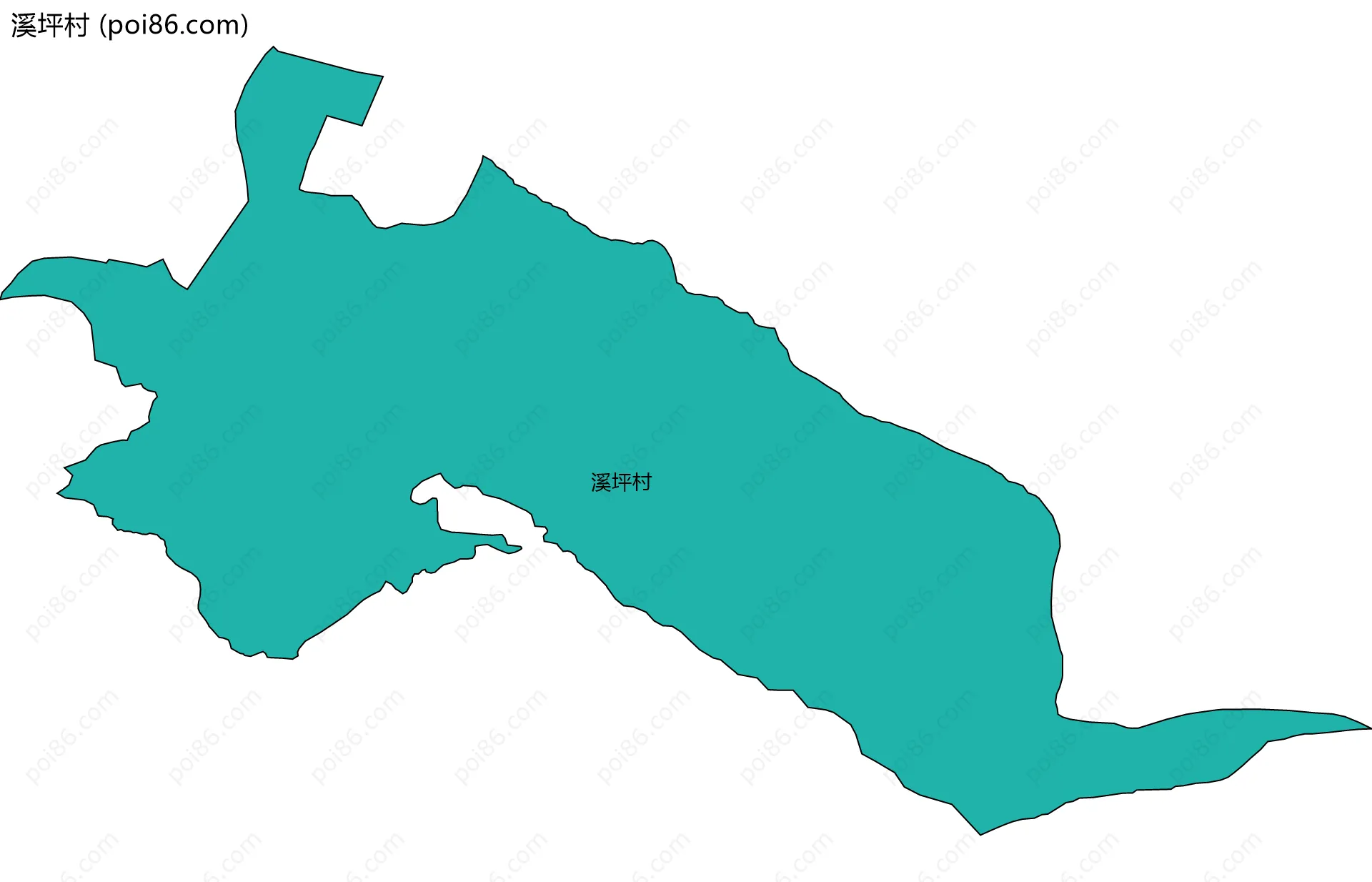 溪坪村边界地图