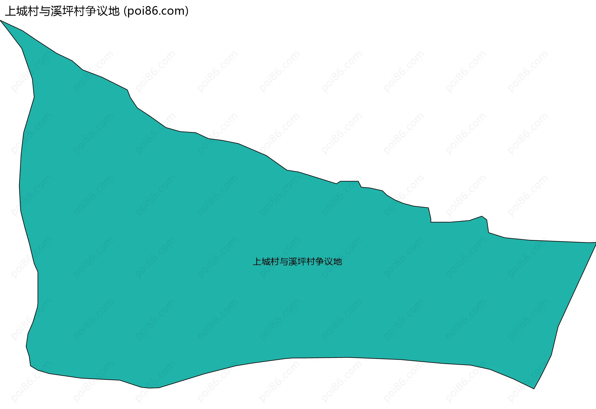 上城村与溪坪村争议地边界地图