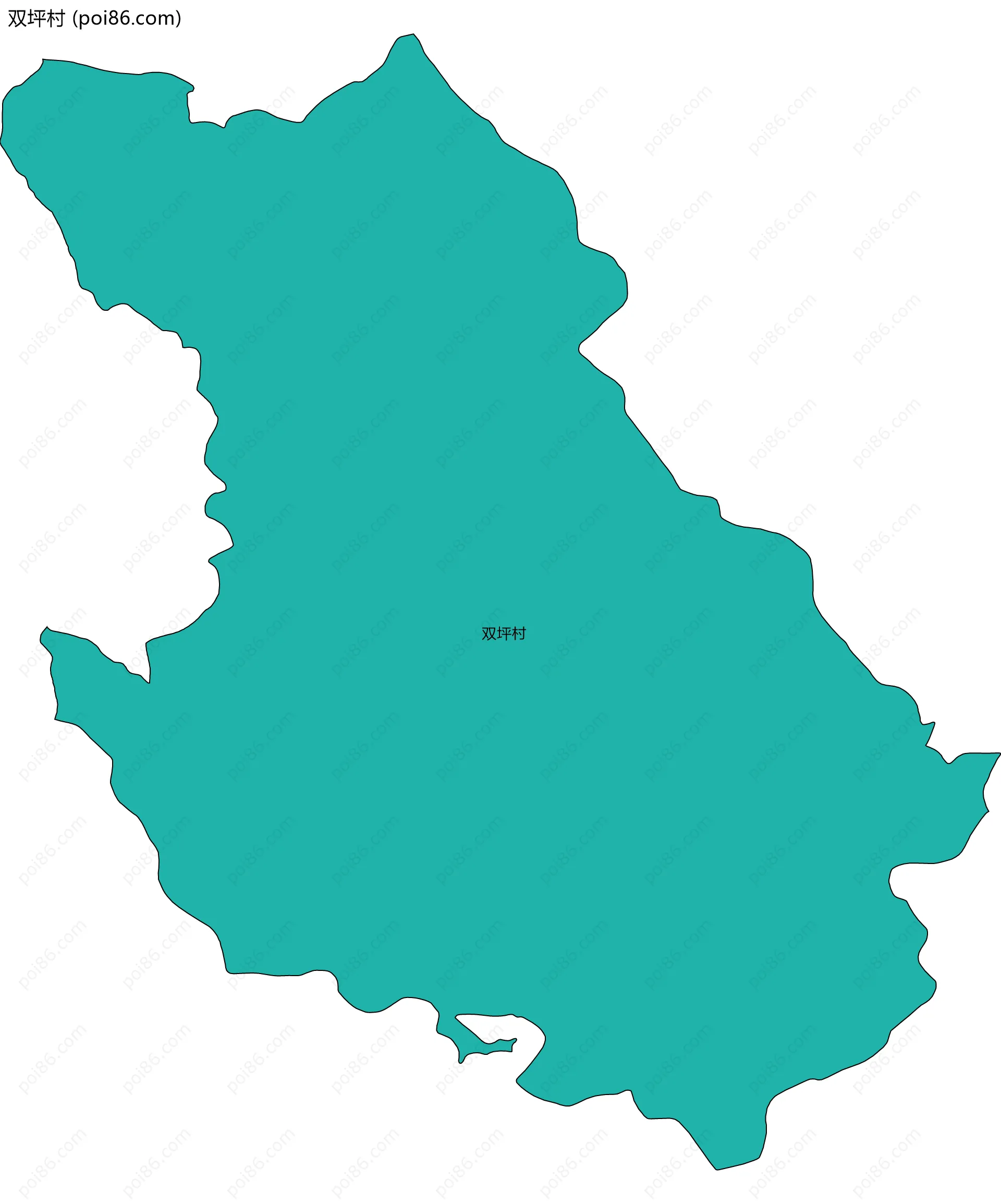 双坪村边界地图