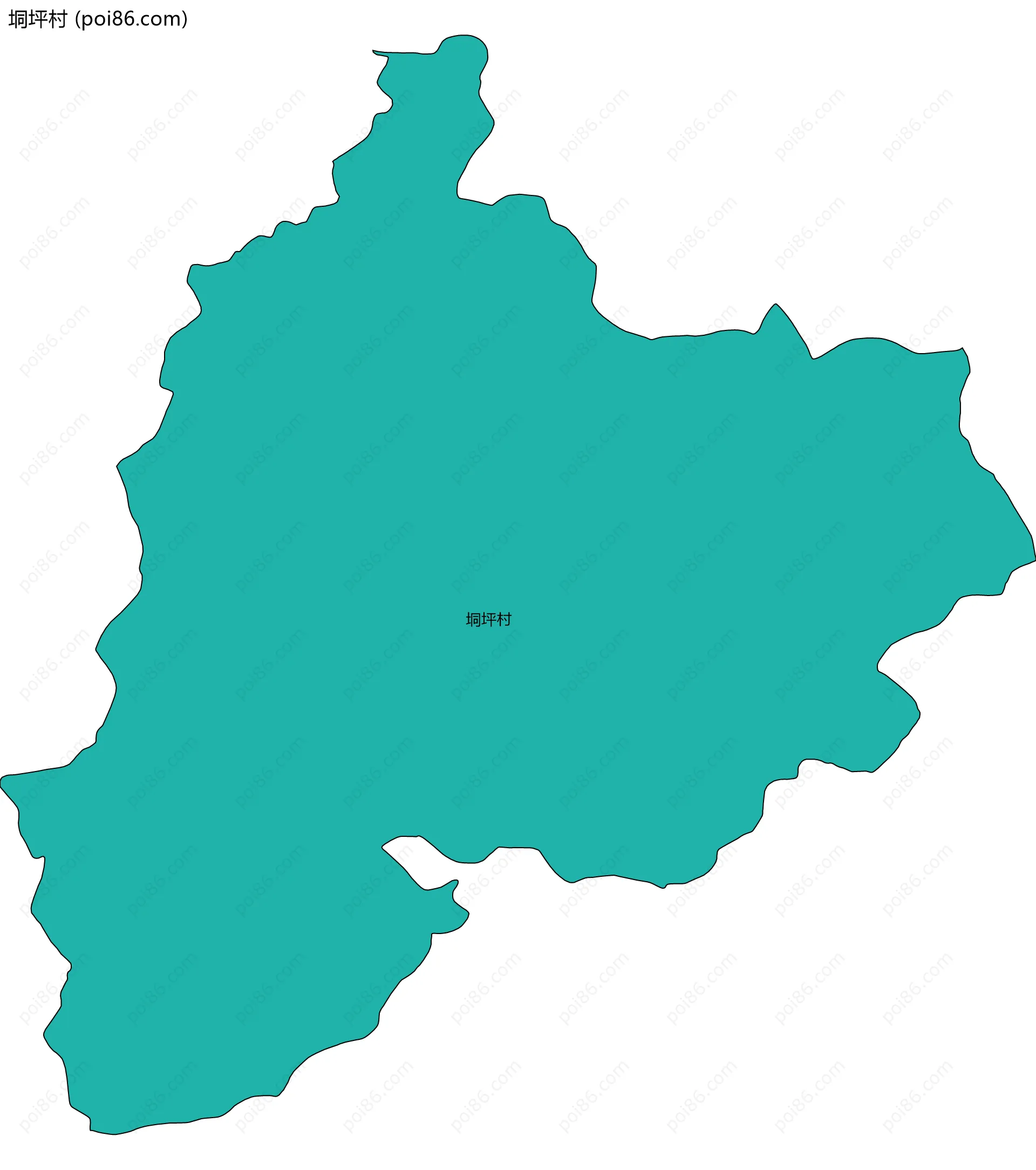 垌坪村边界地图