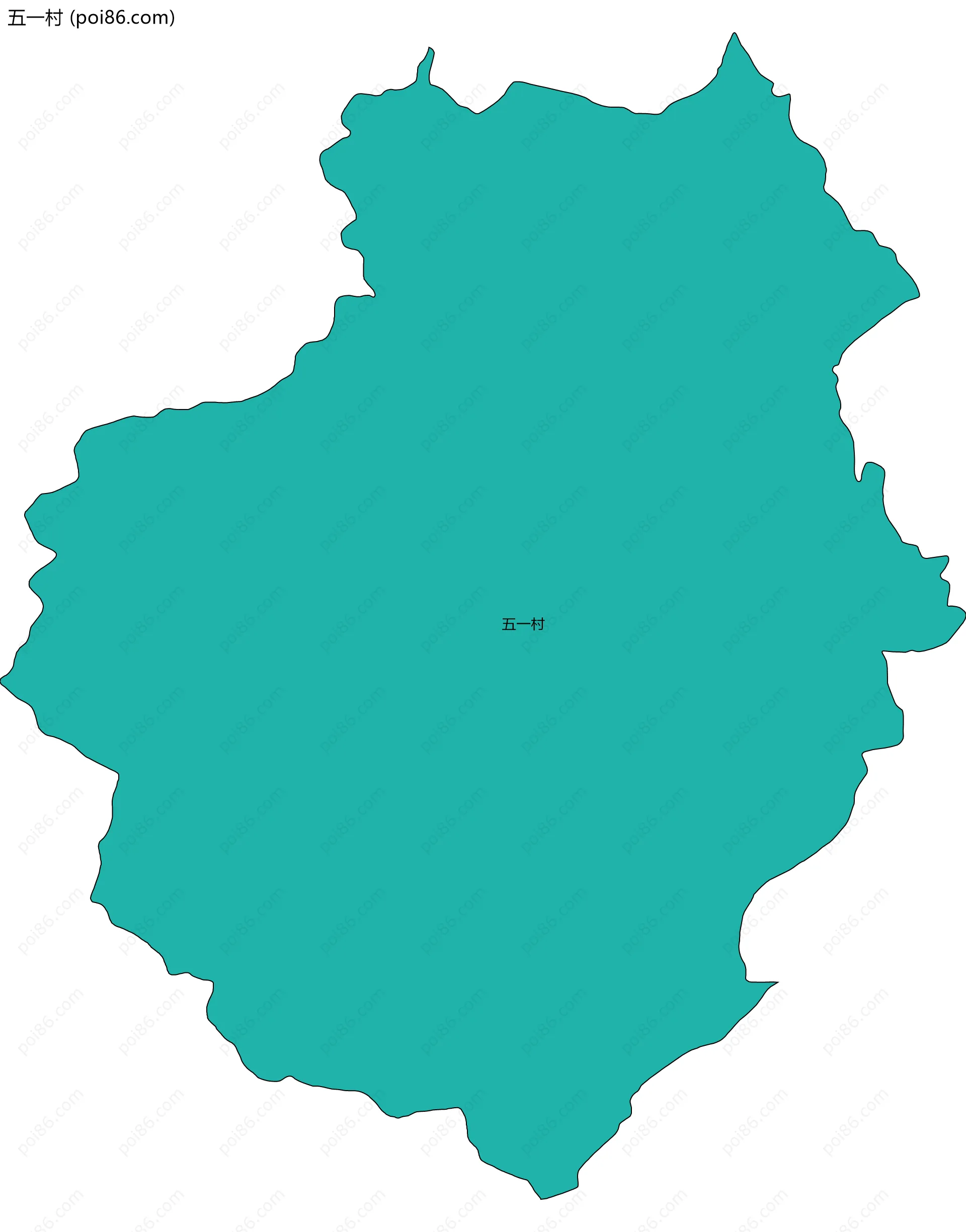 五一村边界地图