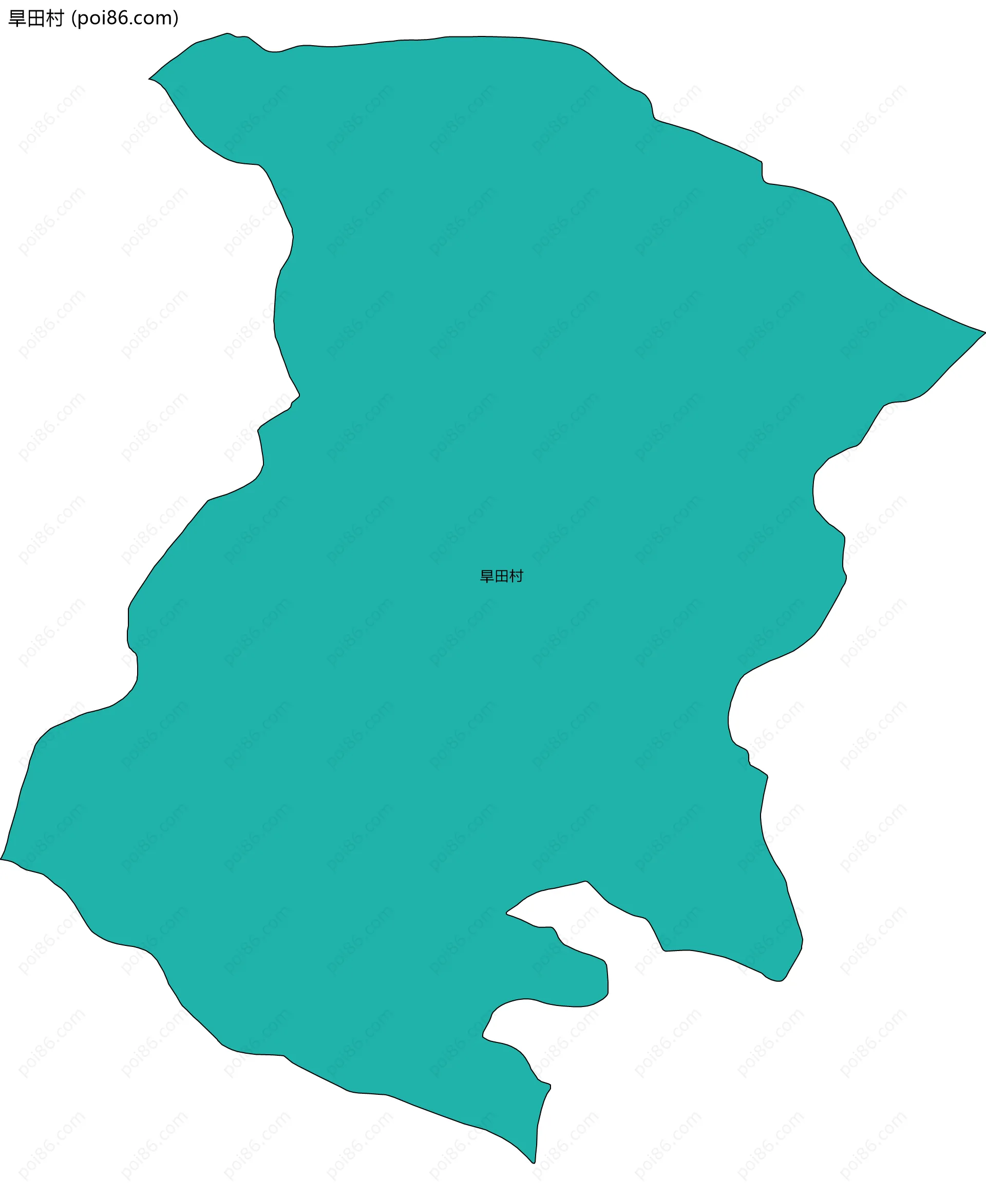 旱田村边界地图