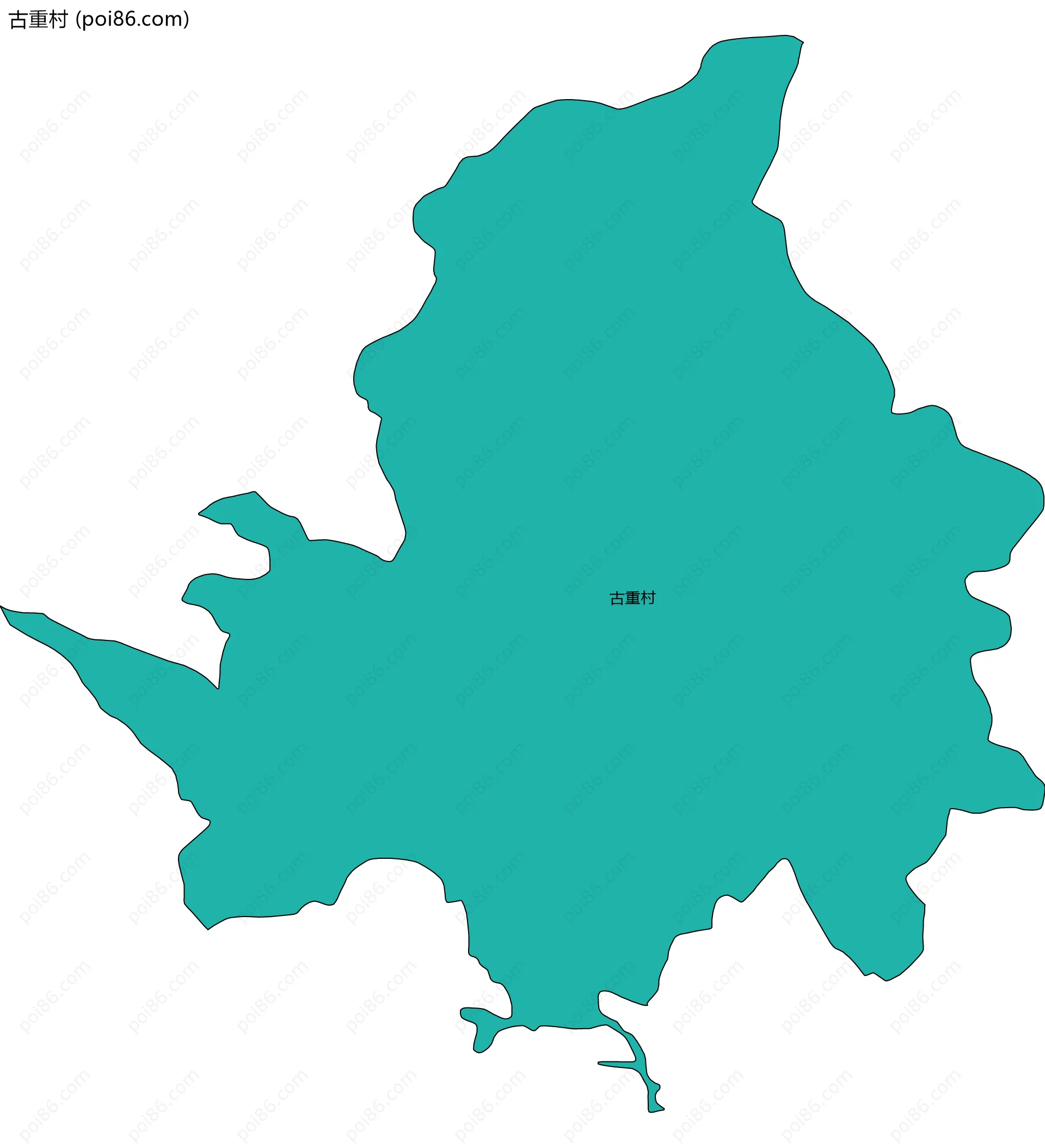 古重村边界地图