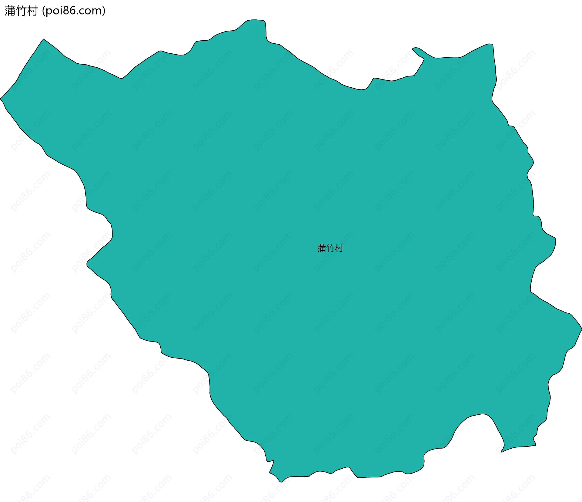 蒲竹村边界地图