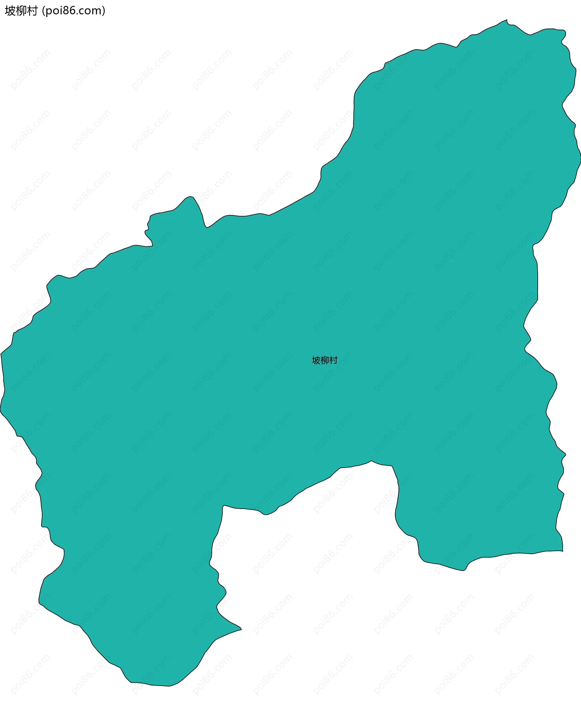 坡柳村边界地图