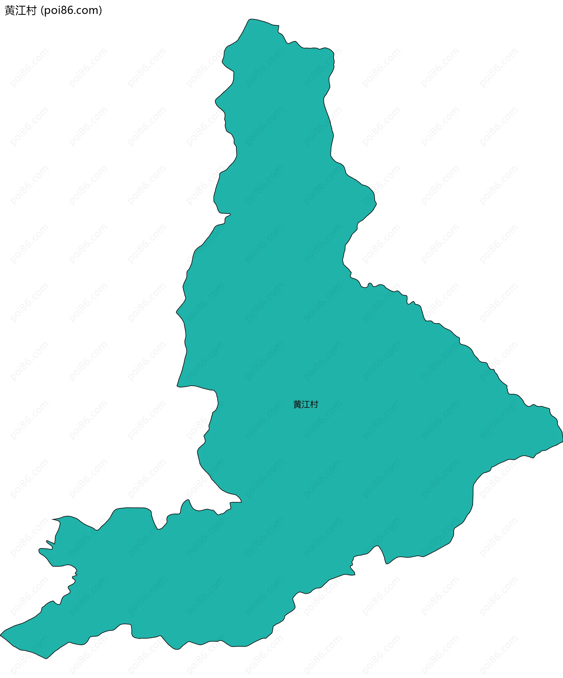 黄江村边界地图