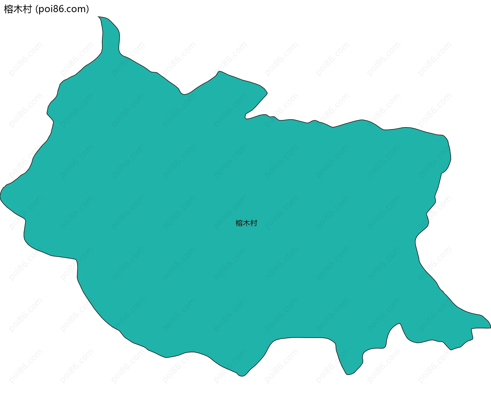 榕木村边界地图