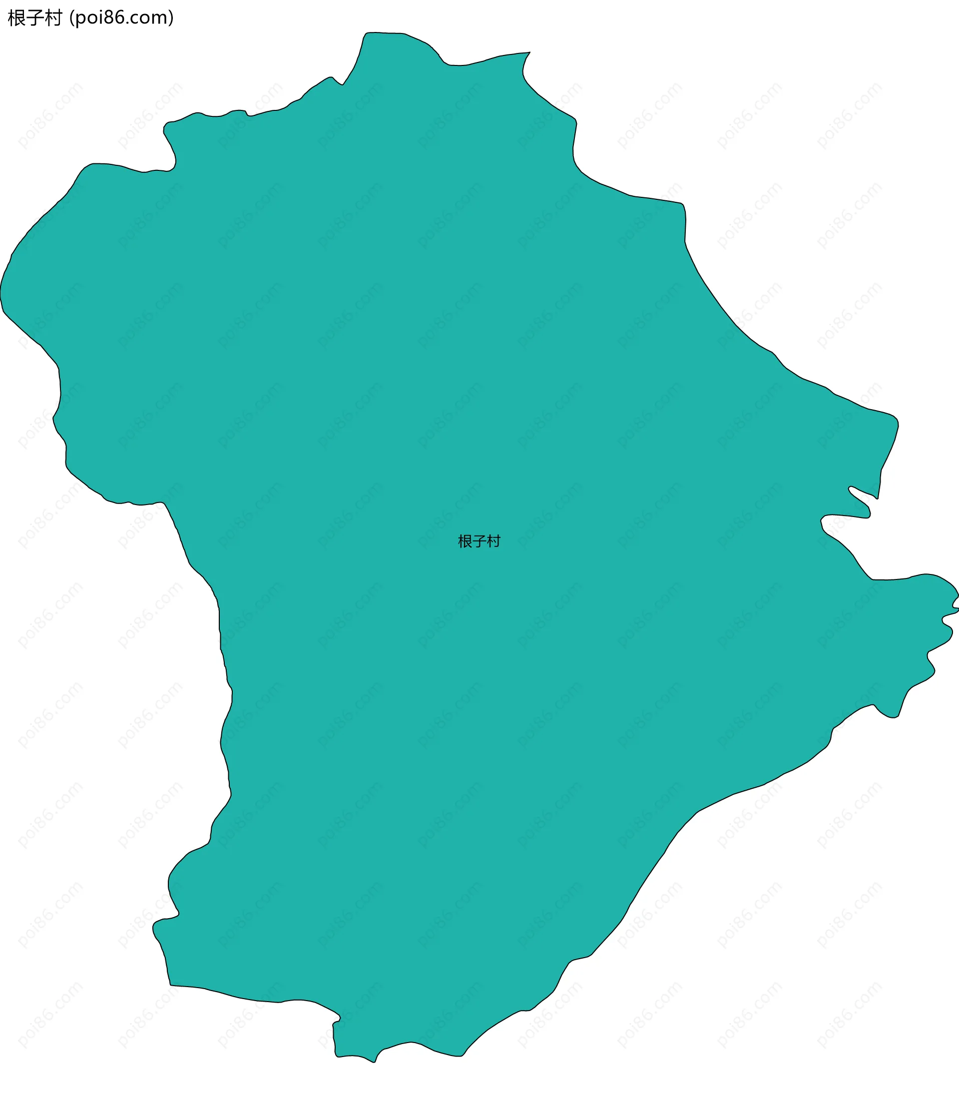 根子村边界地图