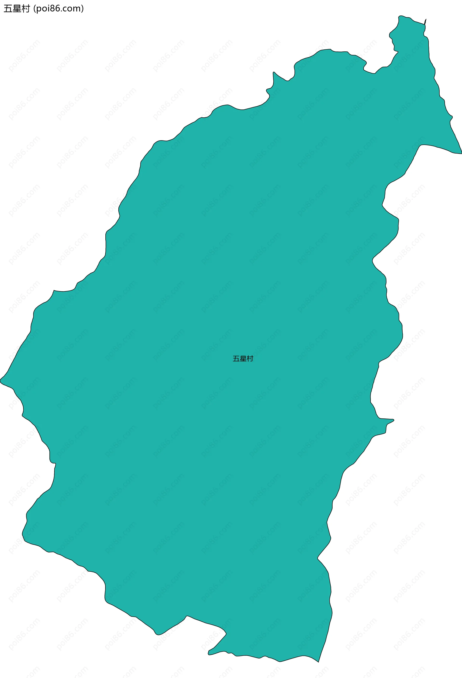 五星村边界地图