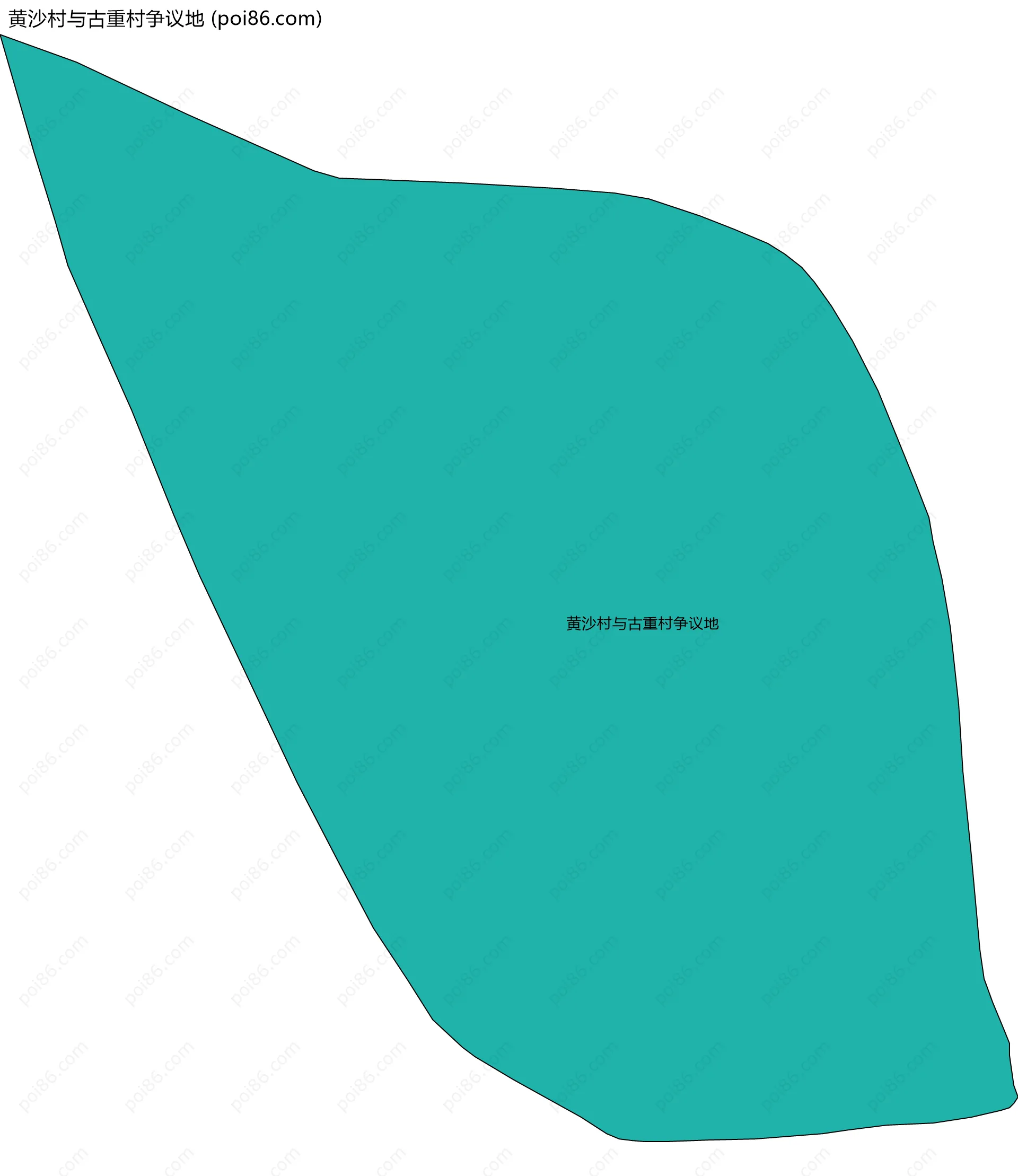 黄沙村与古重村争议地边界地图