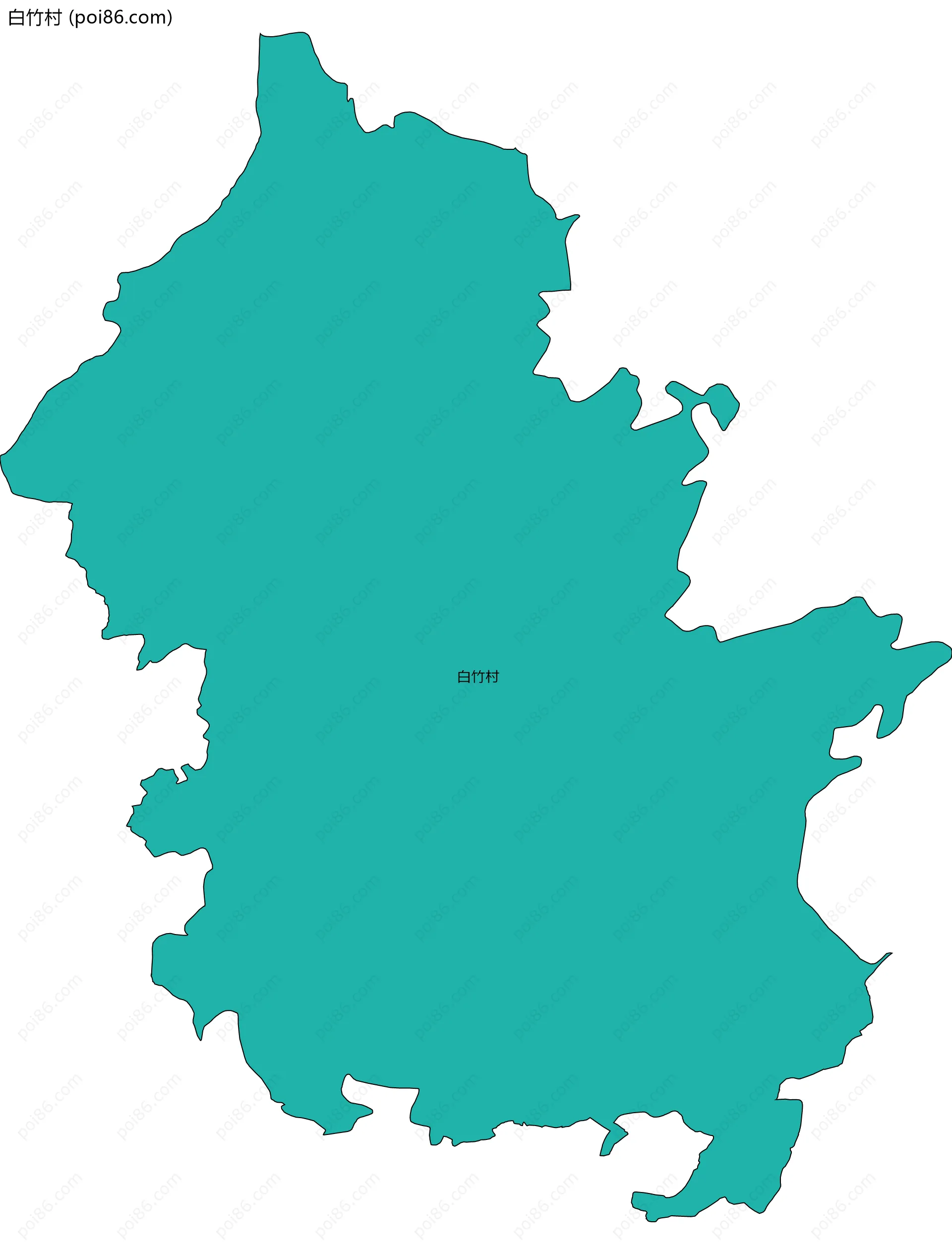 白竹村边界地图