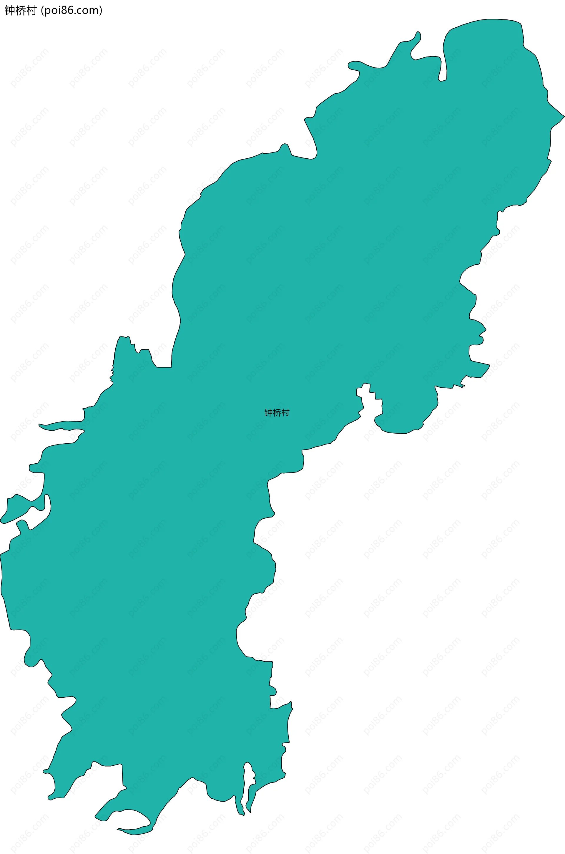 钟桥村边界地图