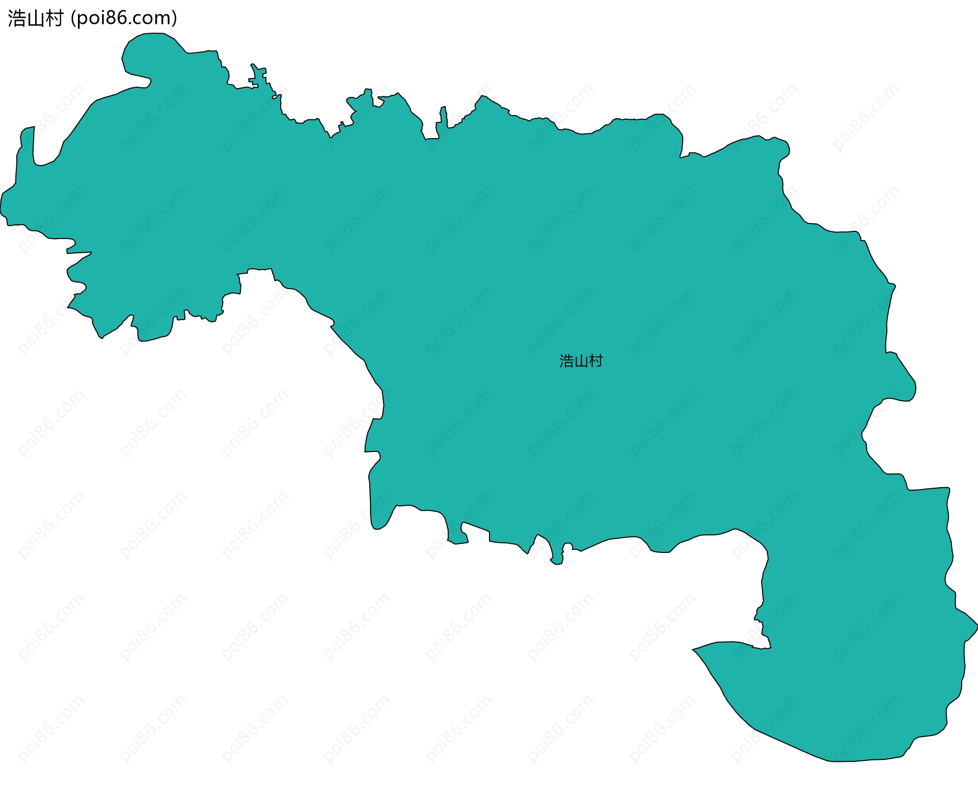 浩山村边界地图