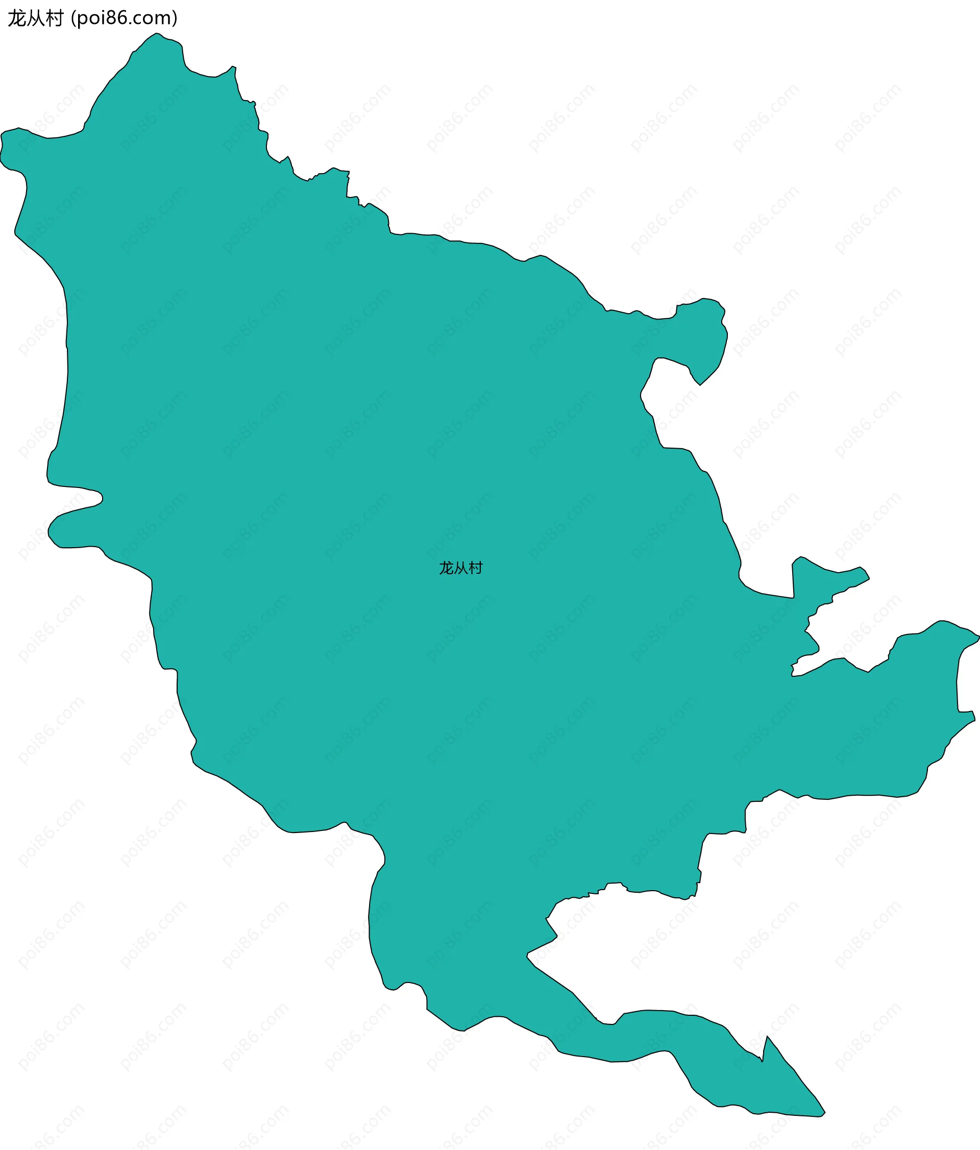 龙从村边界地图