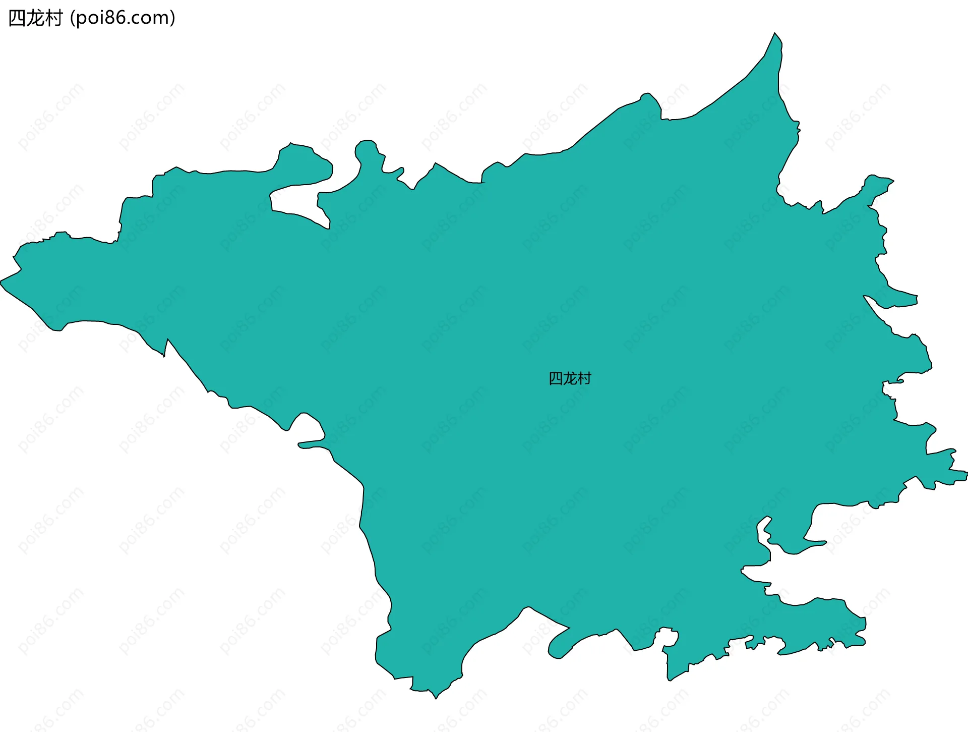 四龙村边界地图