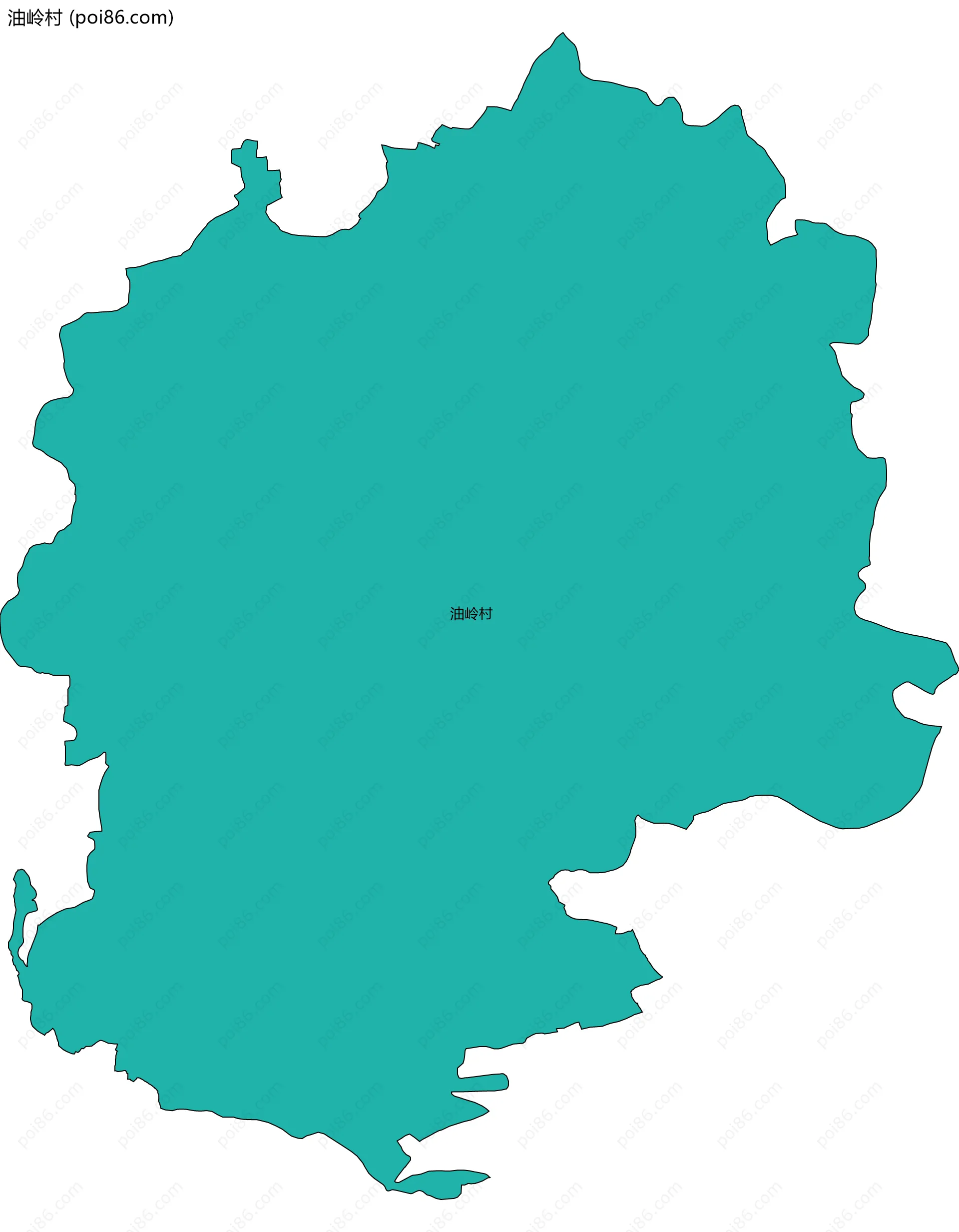 油岭村边界地图