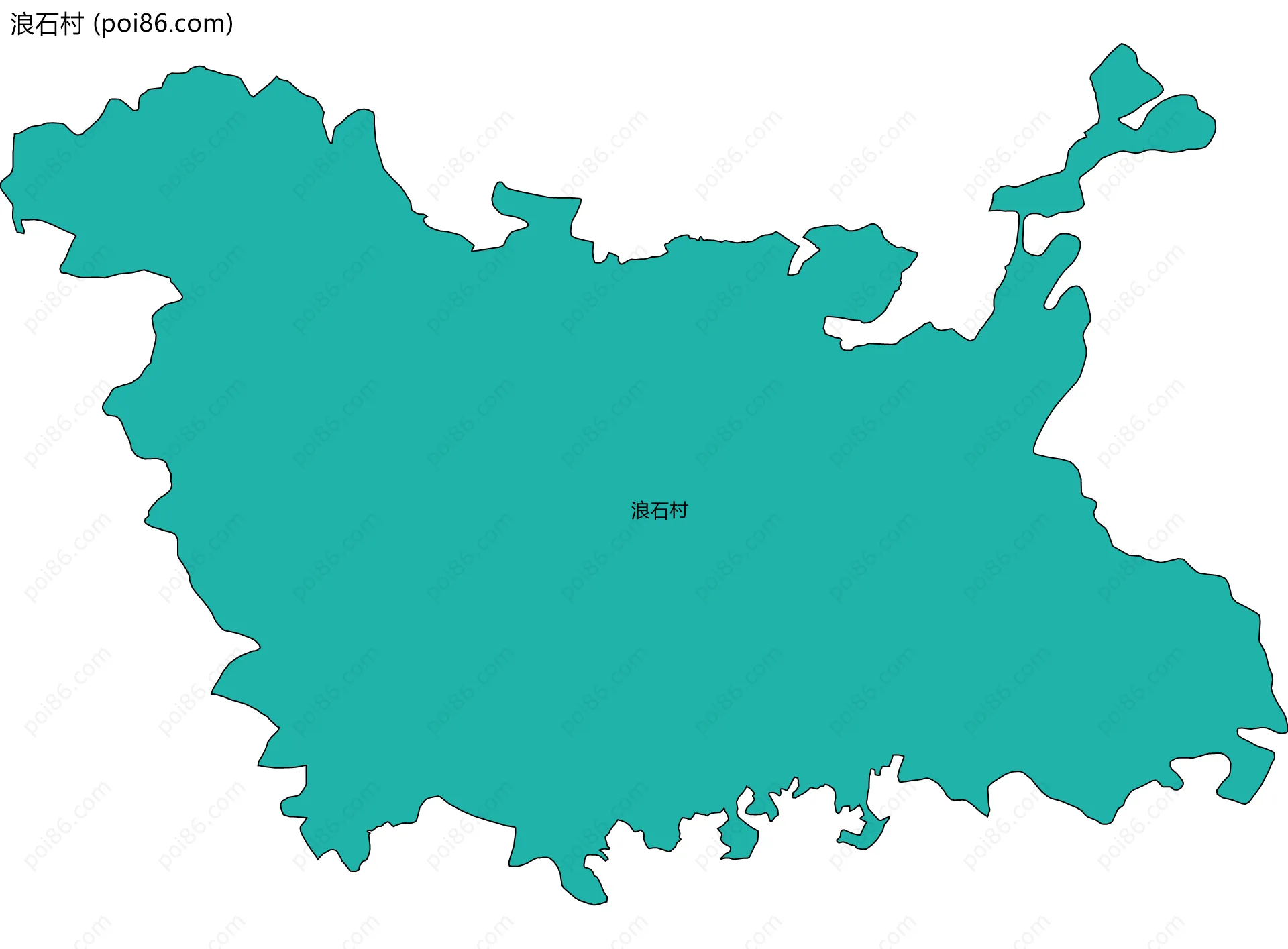 浪石村边界地图