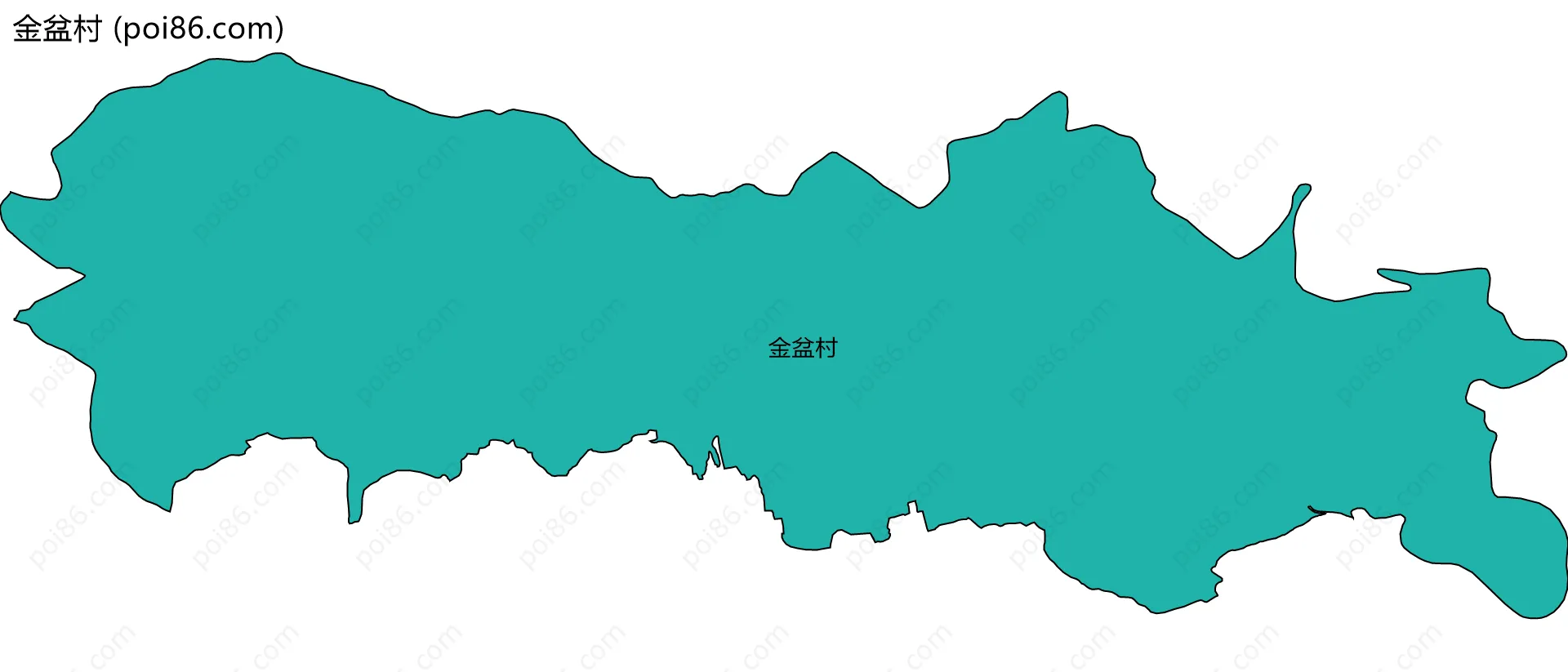 金盆村边界地图