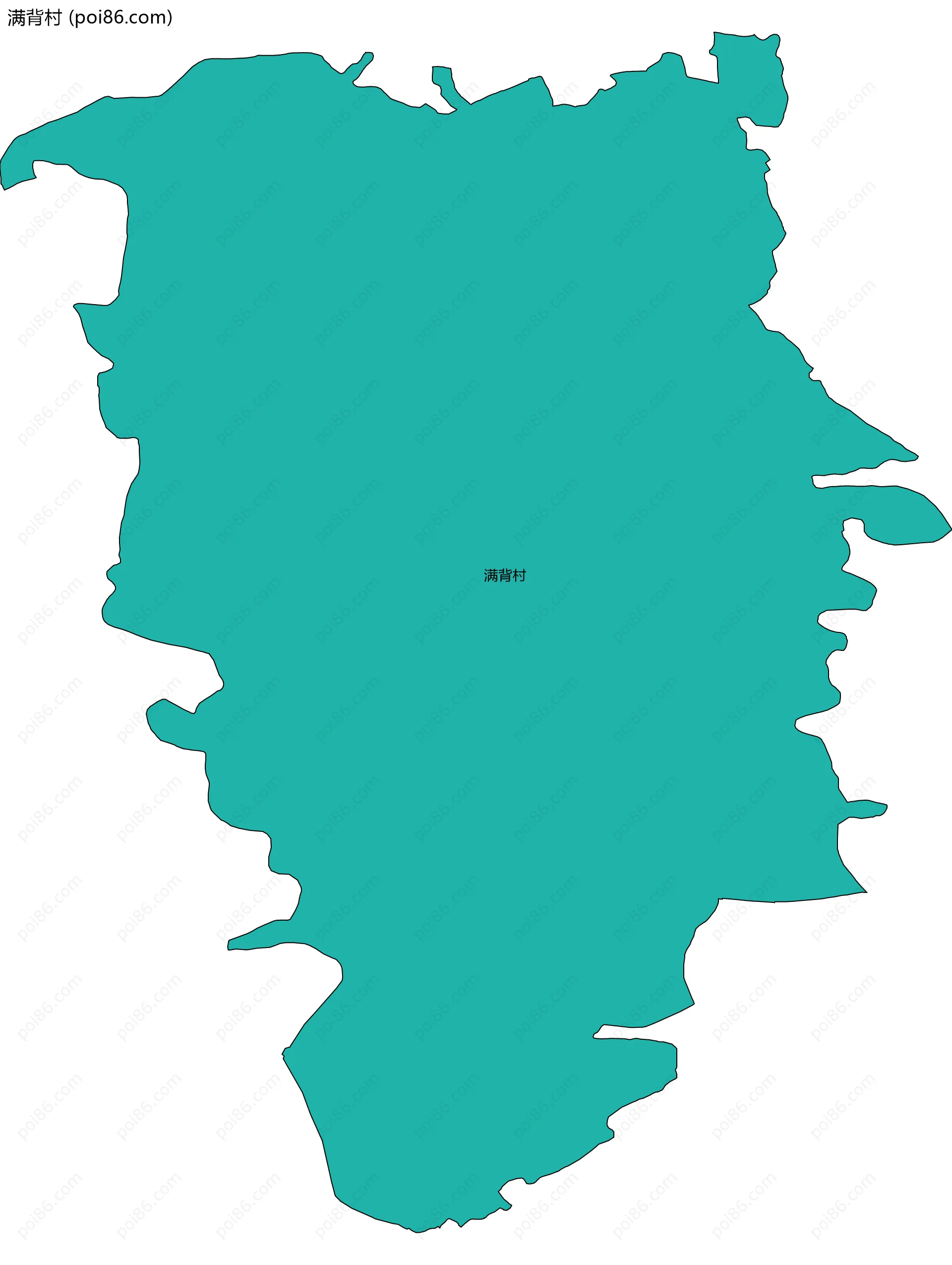 满背村边界地图