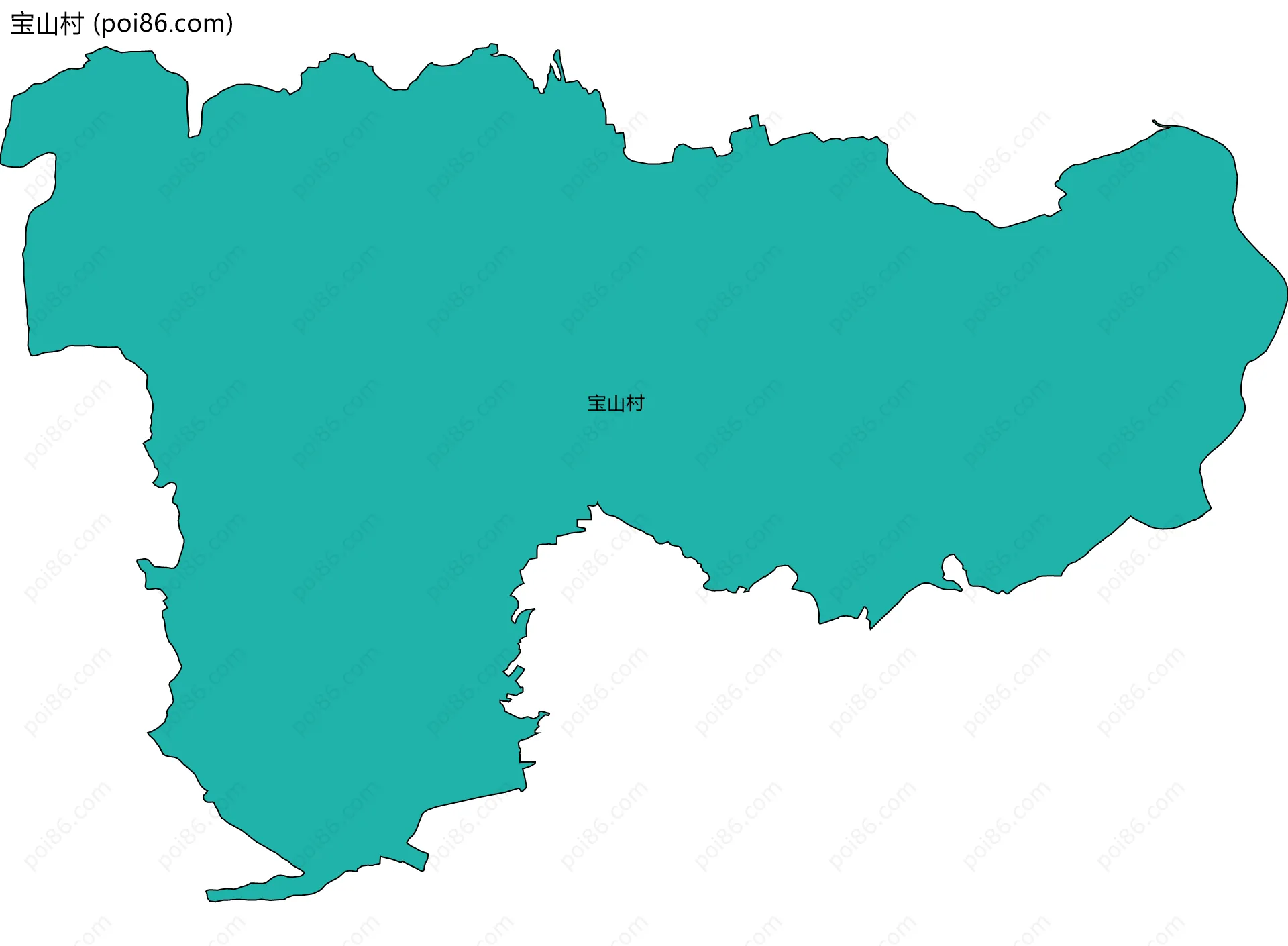 宝山村边界地图