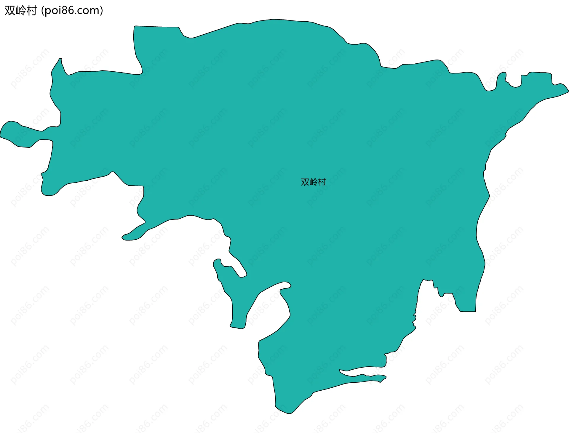 双岭村边界地图