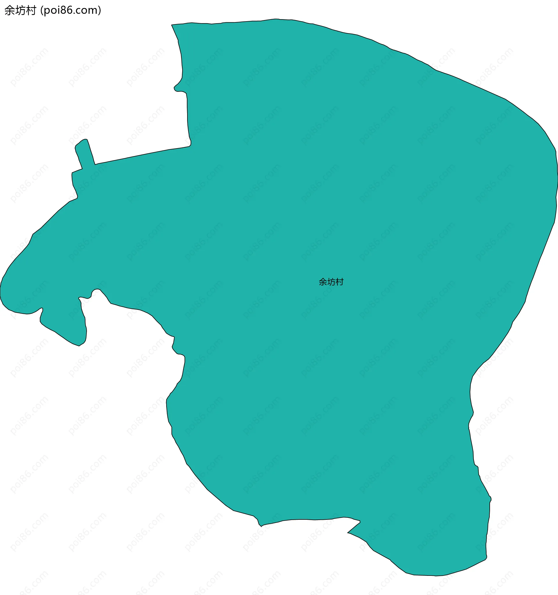 余坊村边界地图