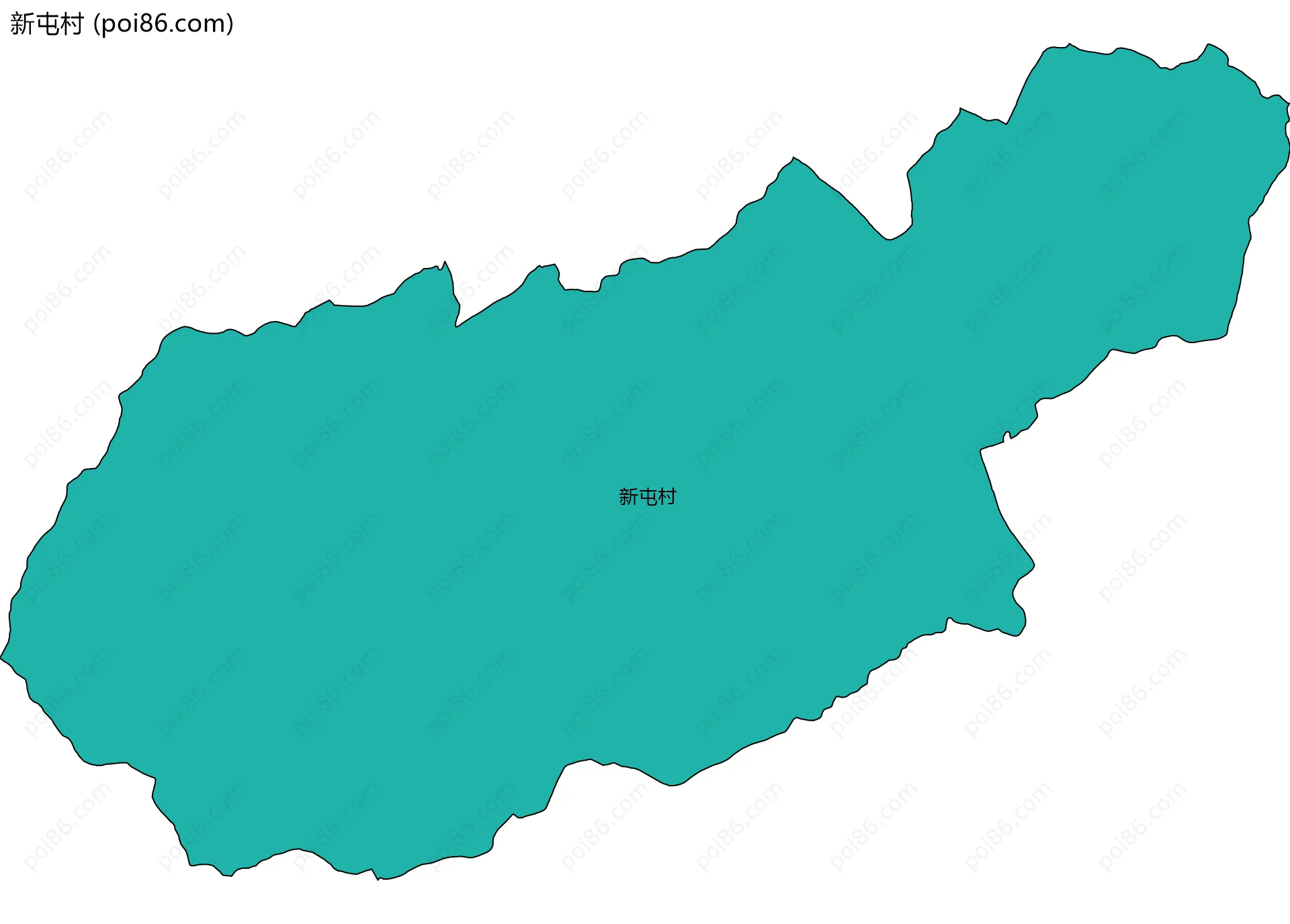 新屯村边界地图