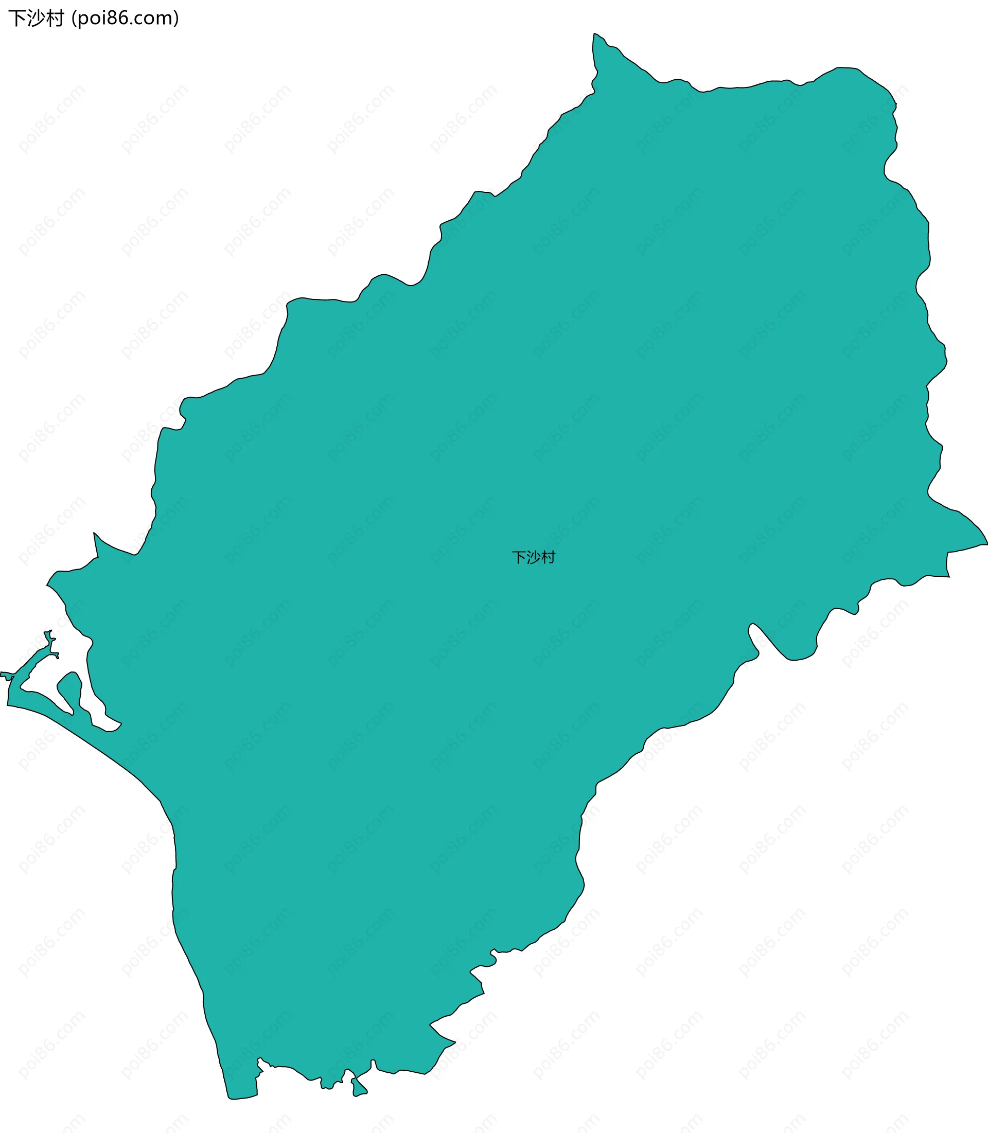 下沙村边界地图