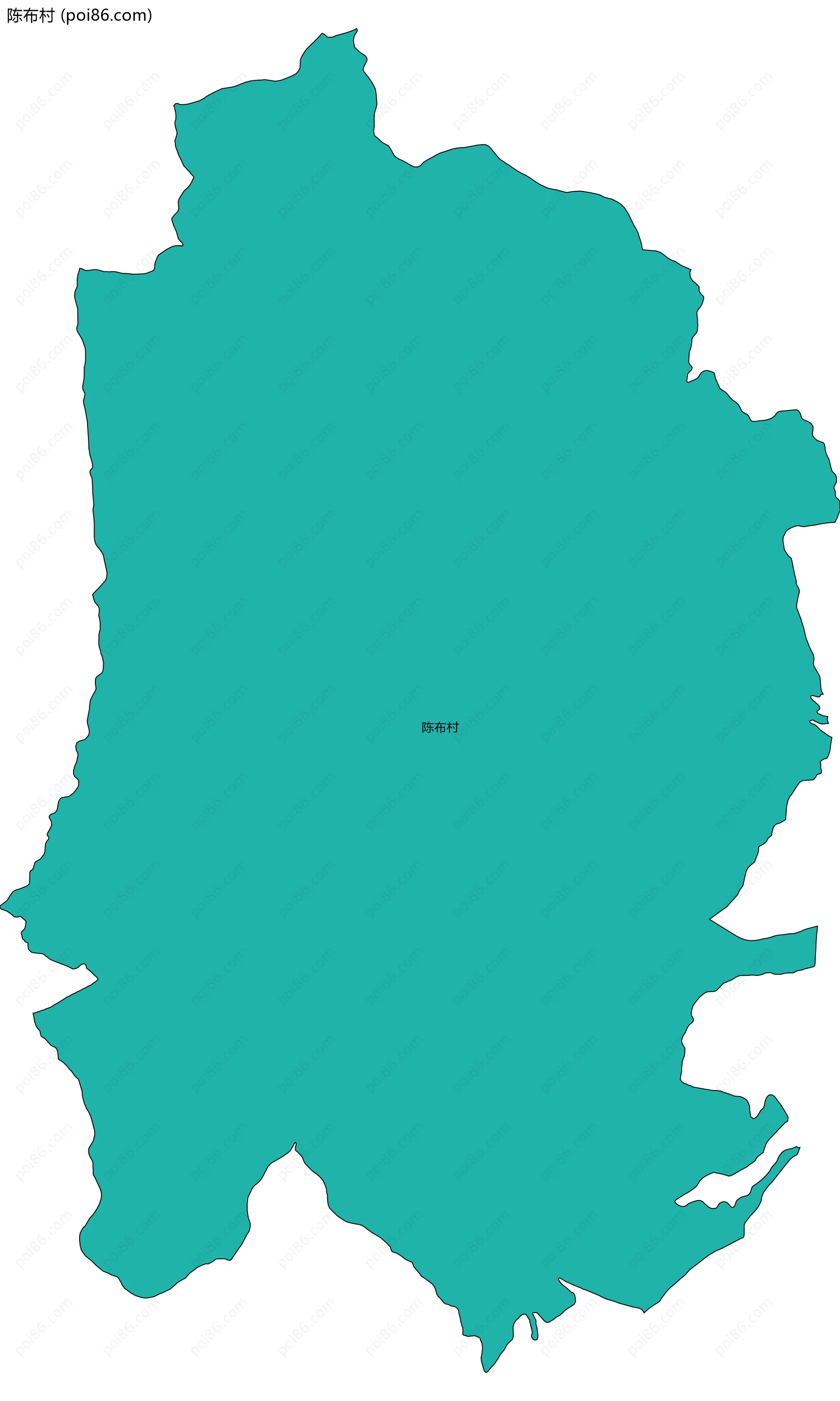 陈布村边界地图