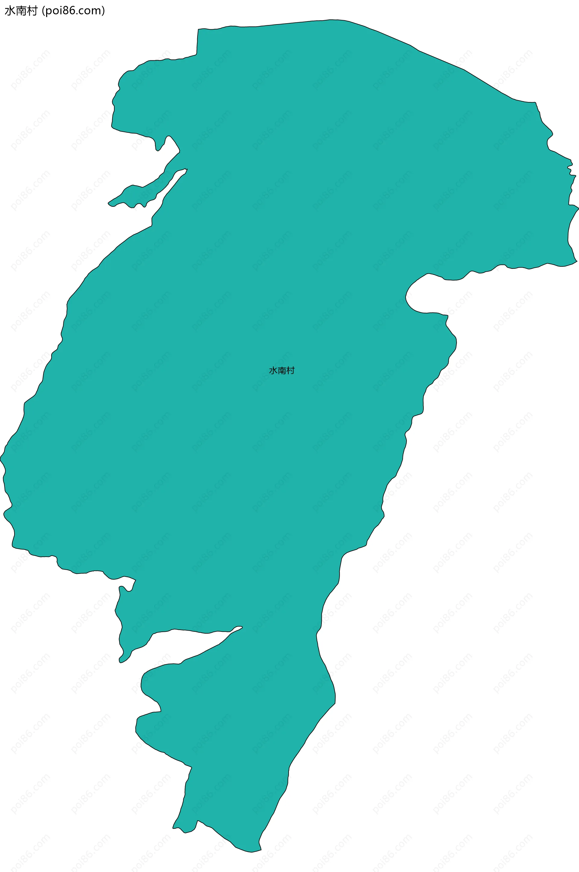 水南村边界地图