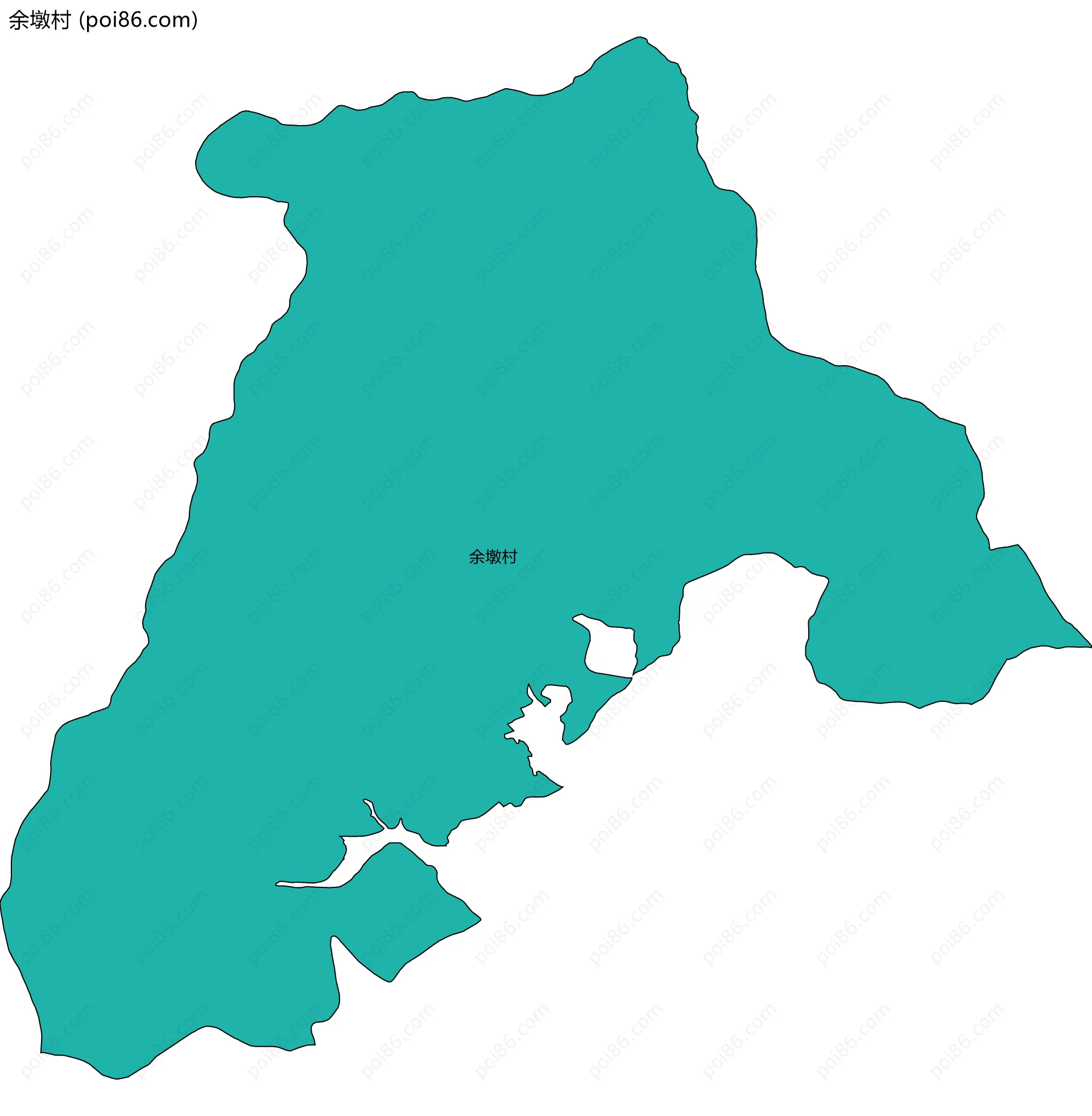 余墩村边界地图