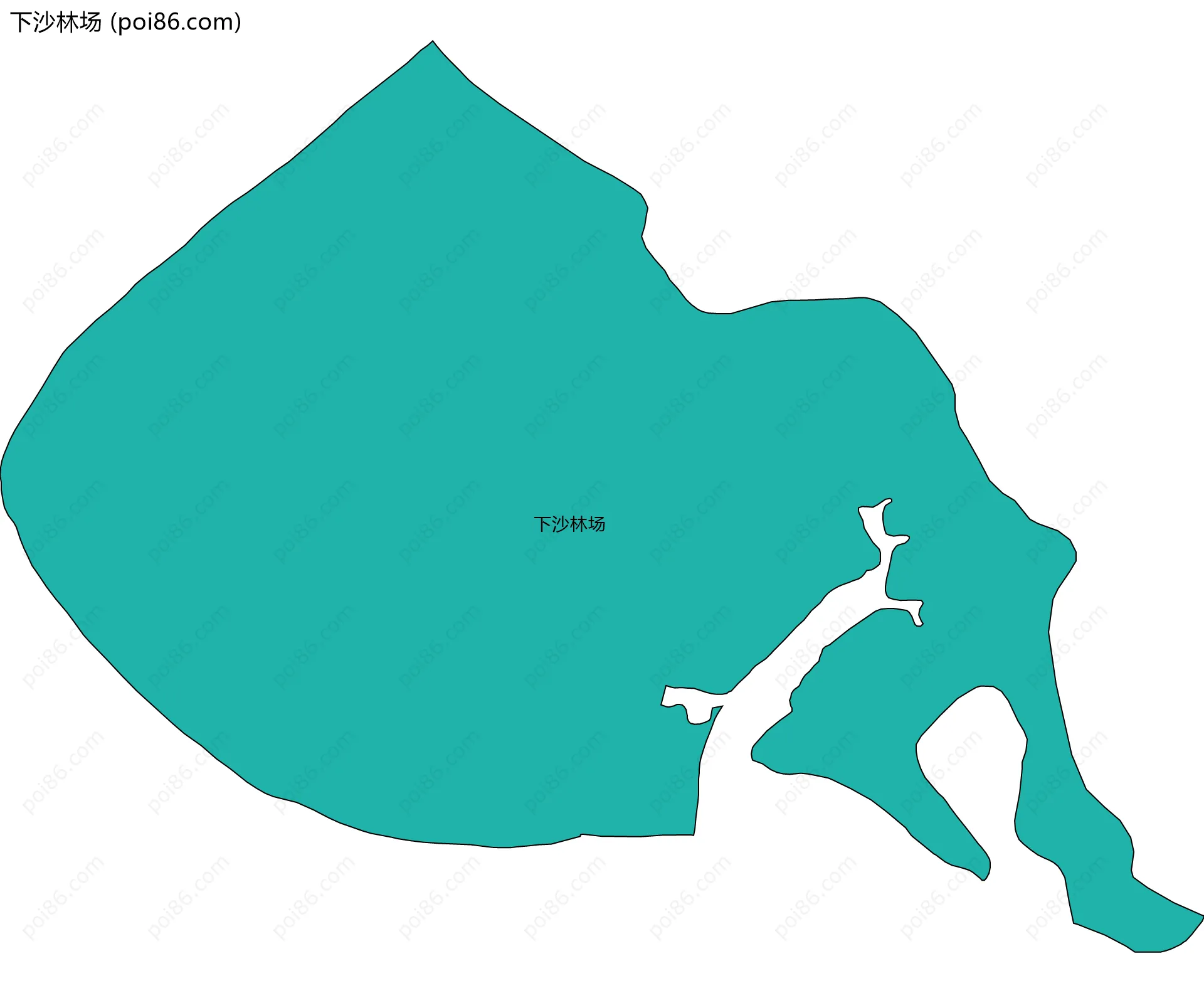 下沙林场边界地图