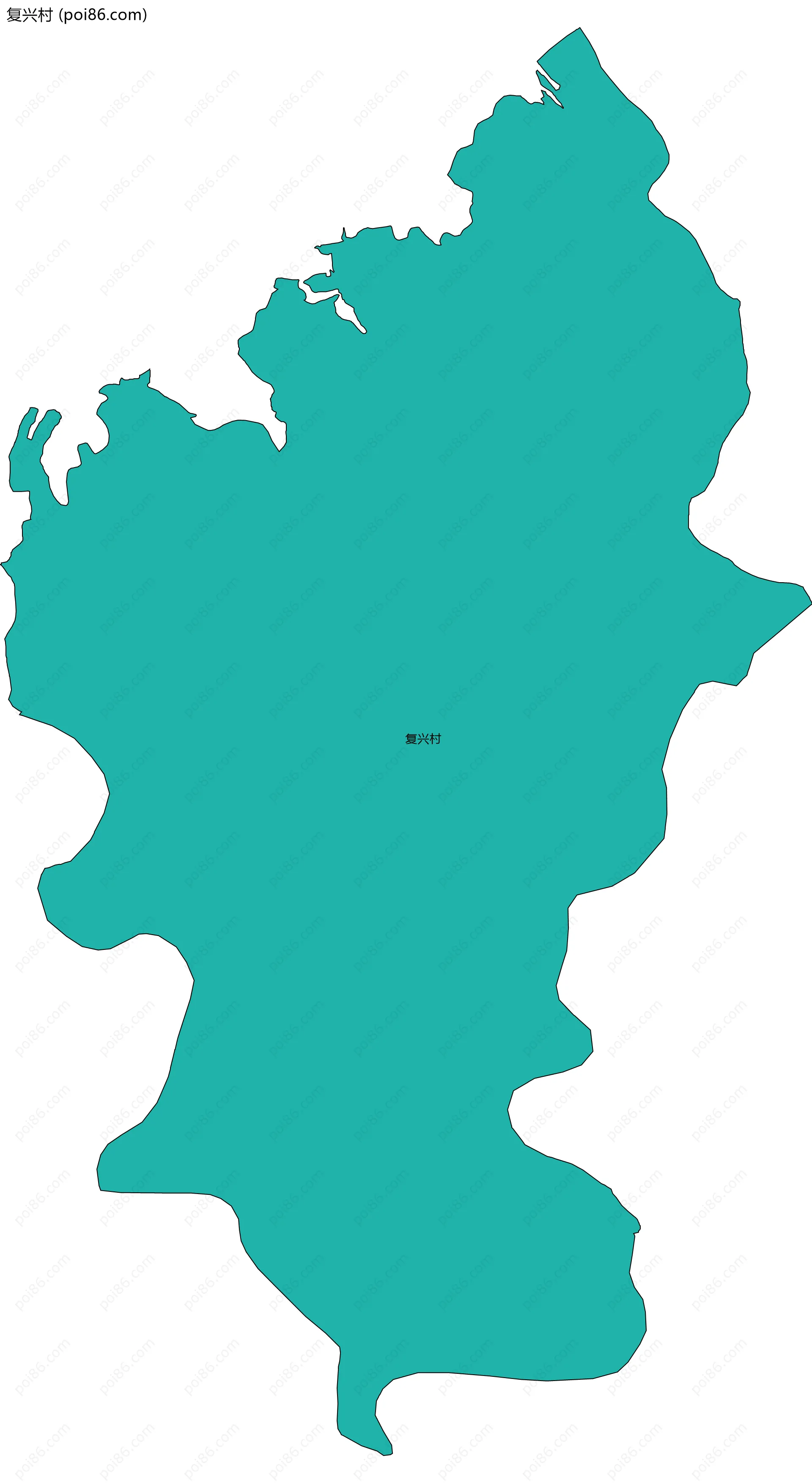 复兴村边界地图