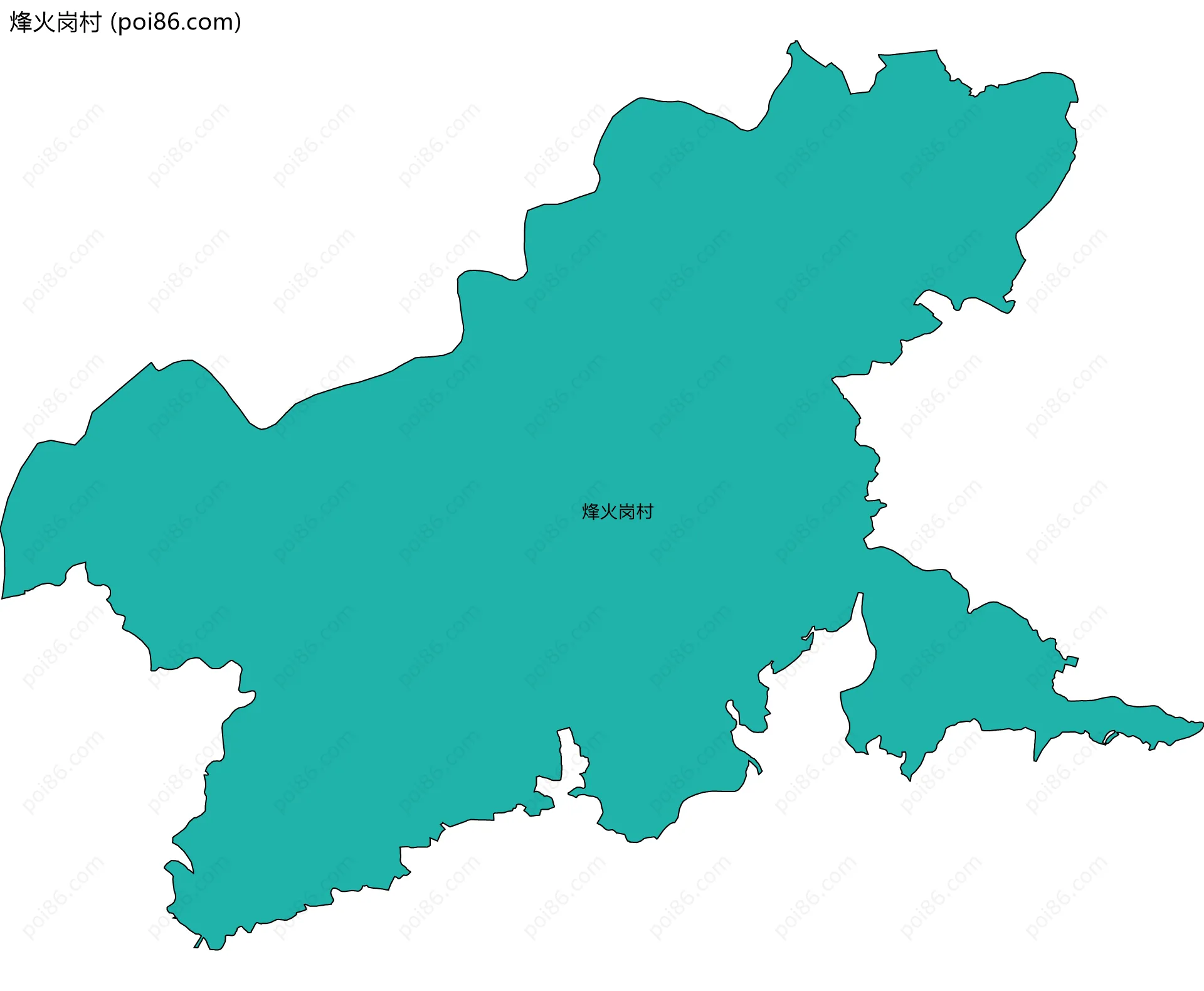 烽火岗村边界地图