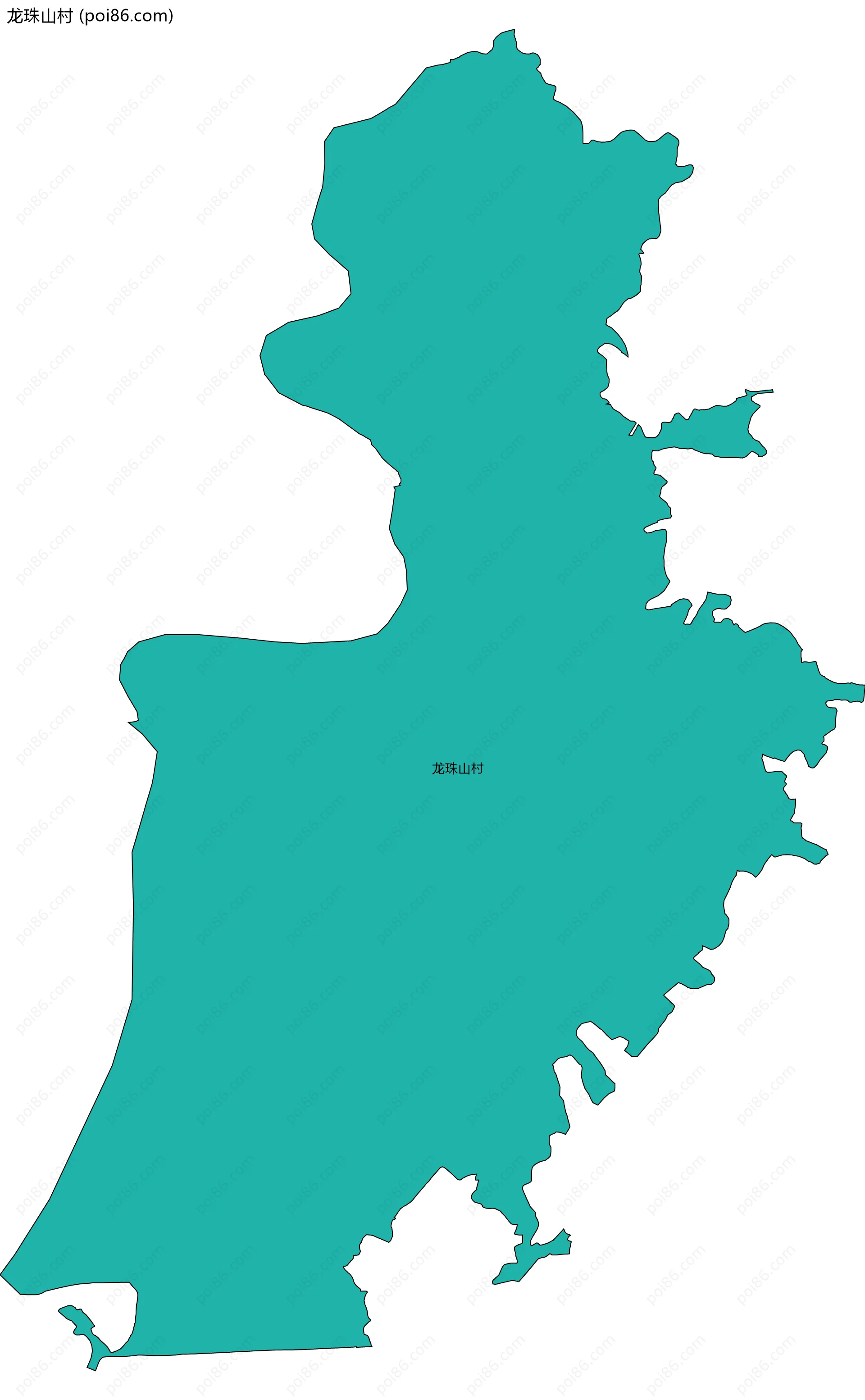 龙珠山村边界地图