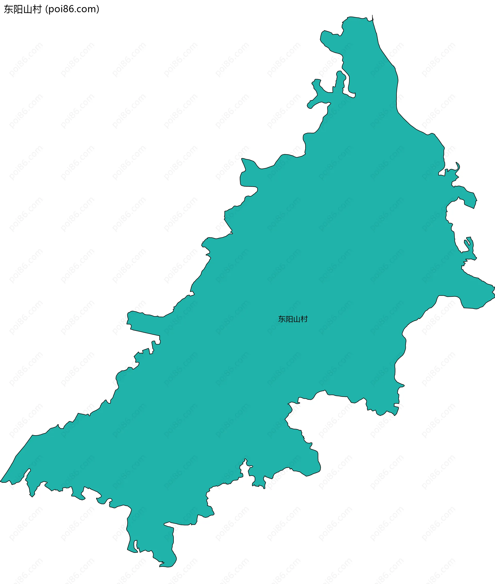 东阳山村边界地图