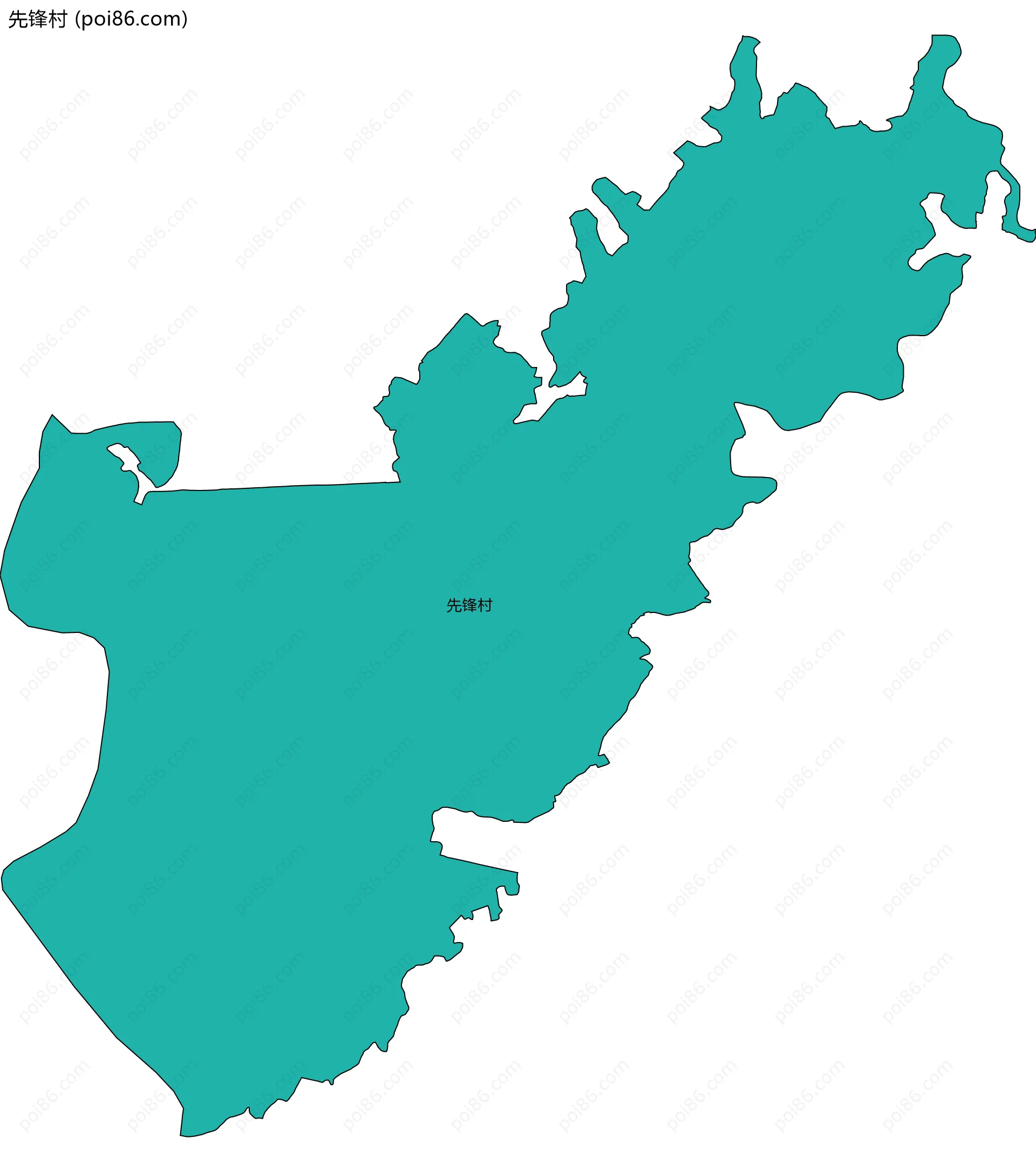 先锋村边界地图