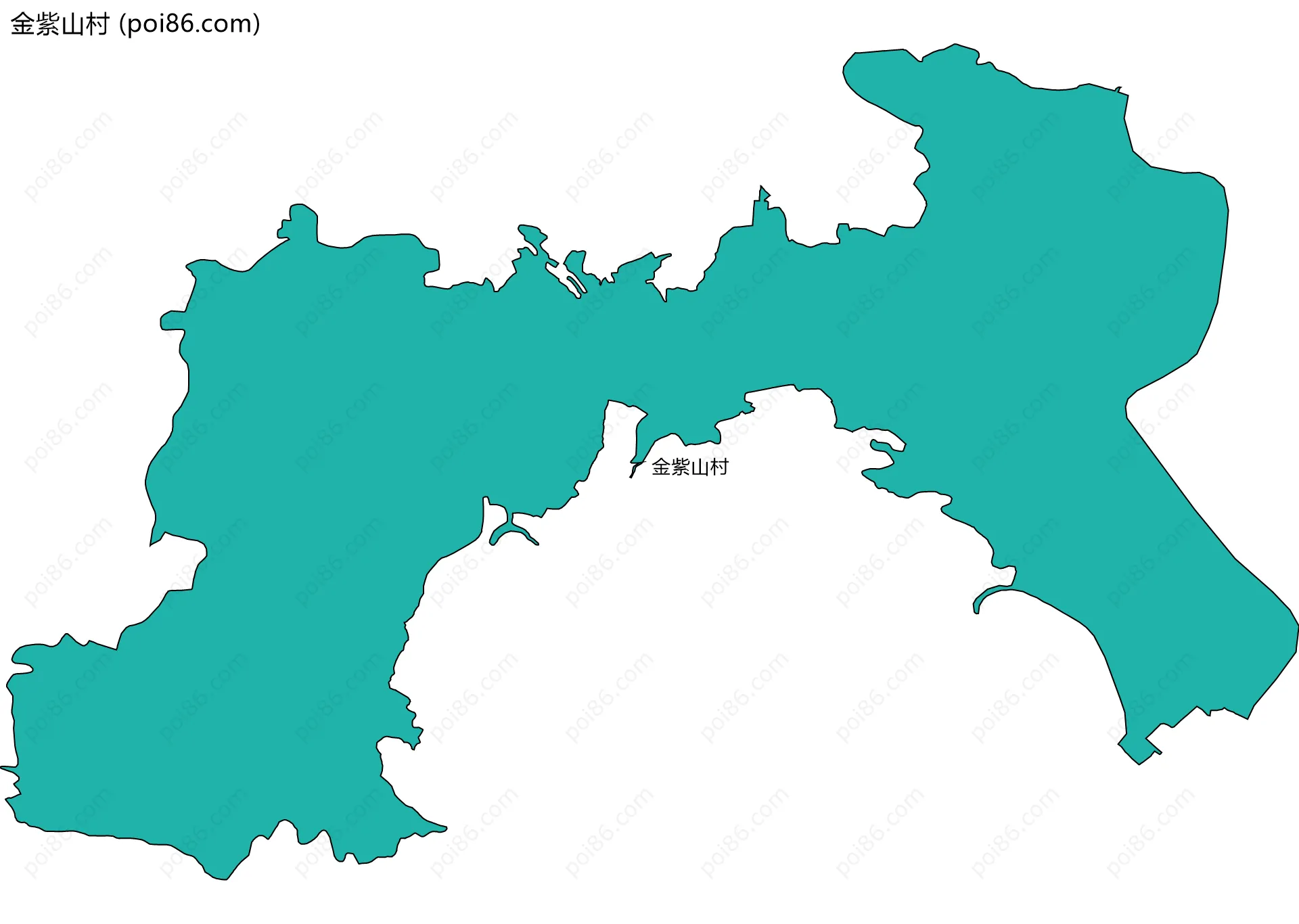 金紫山村边界地图