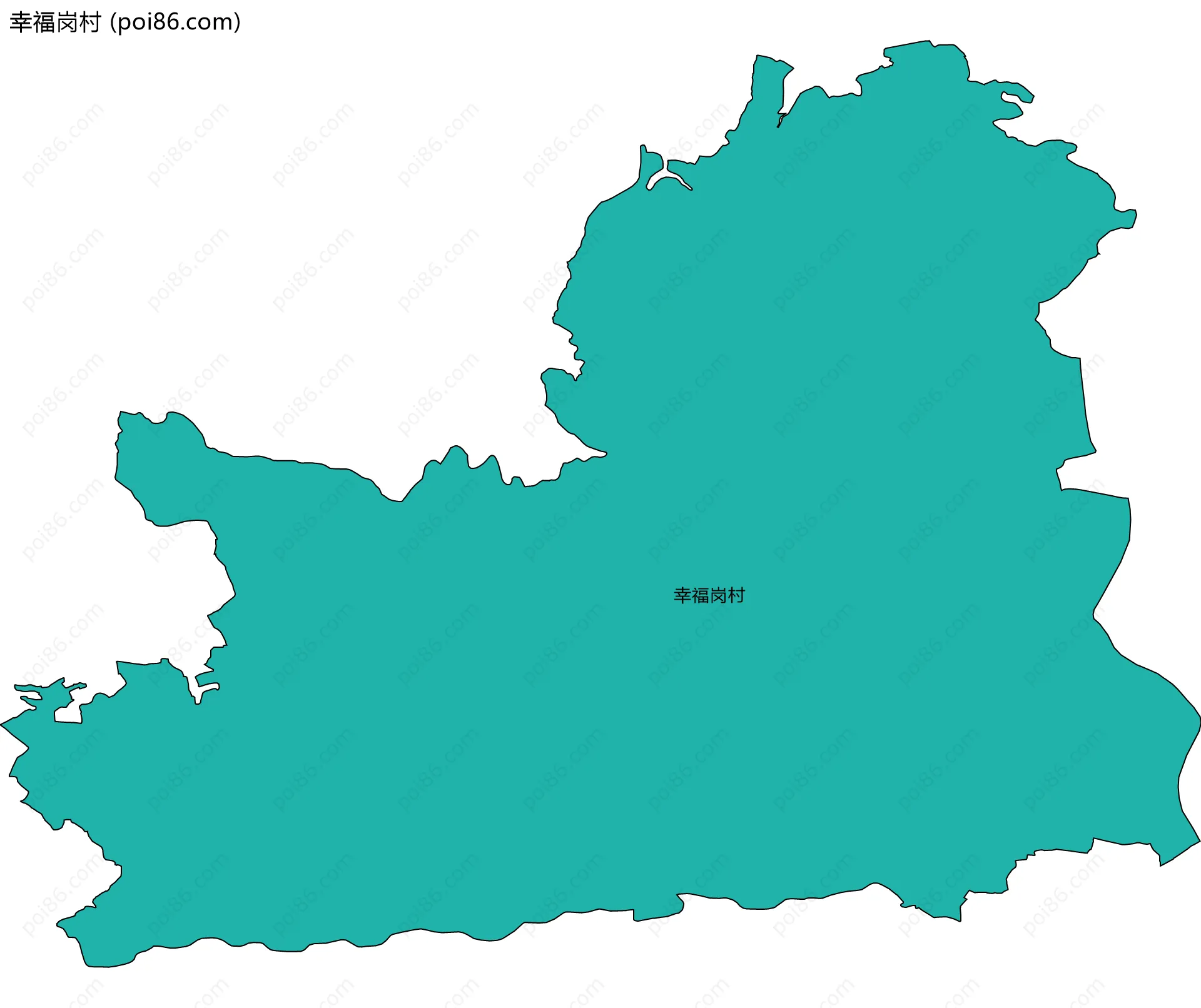 幸福岗村边界地图