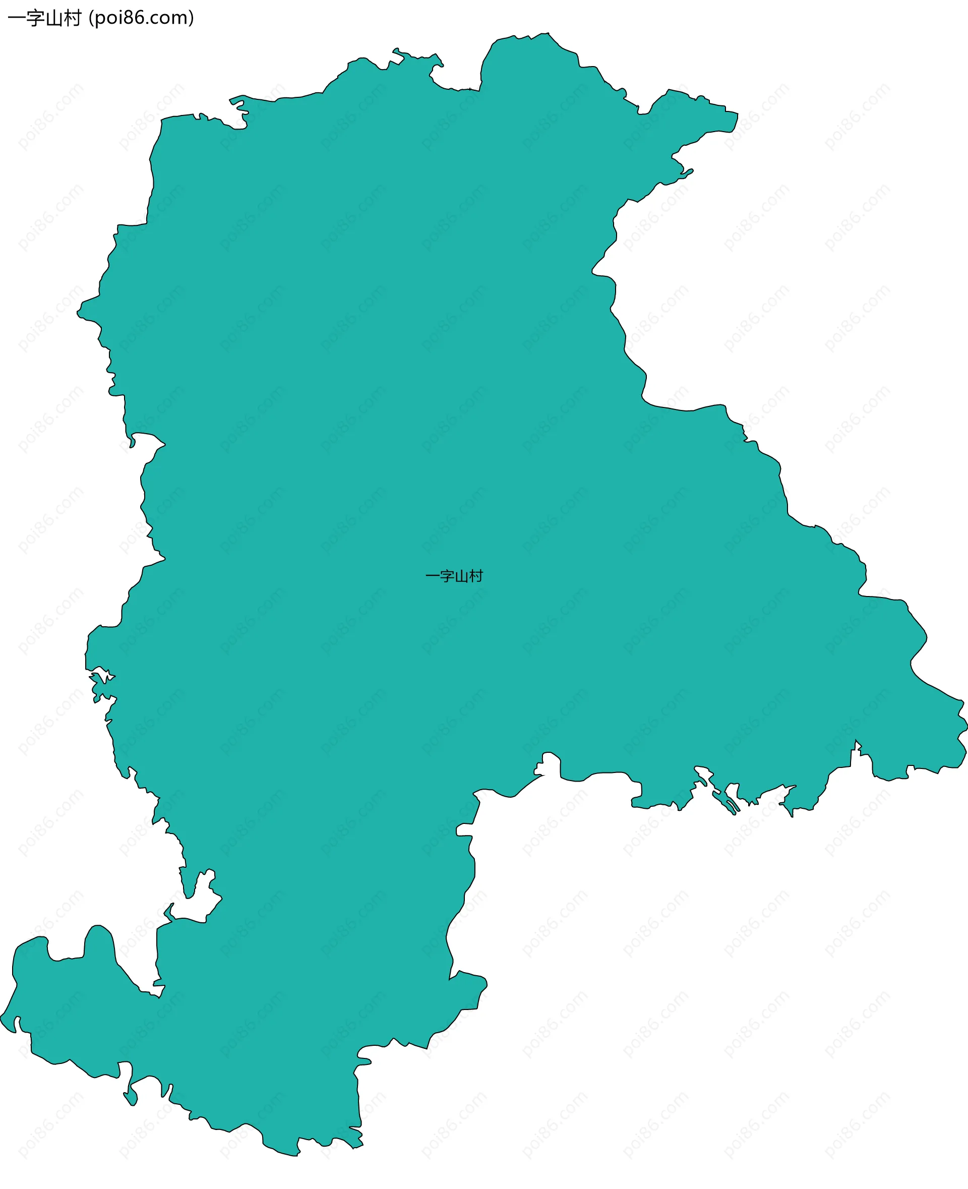 一字山村边界地图