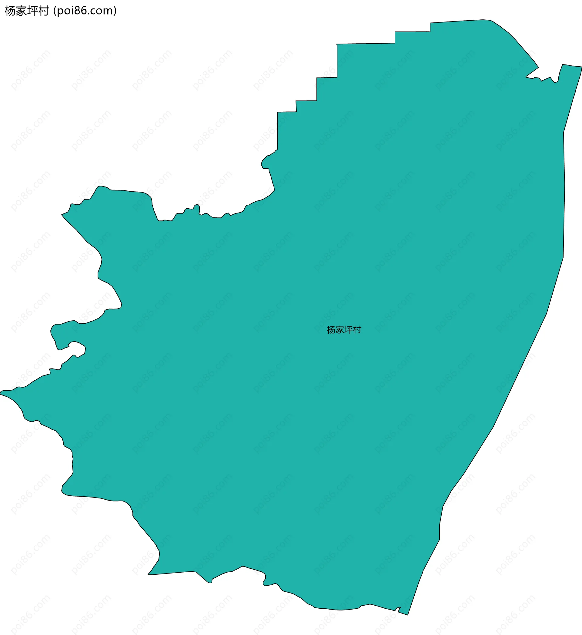 杨家坪村边界地图