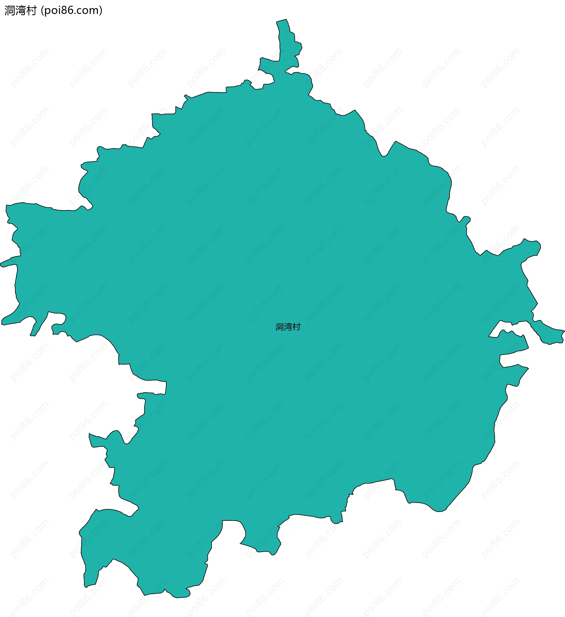 洞湾村边界地图