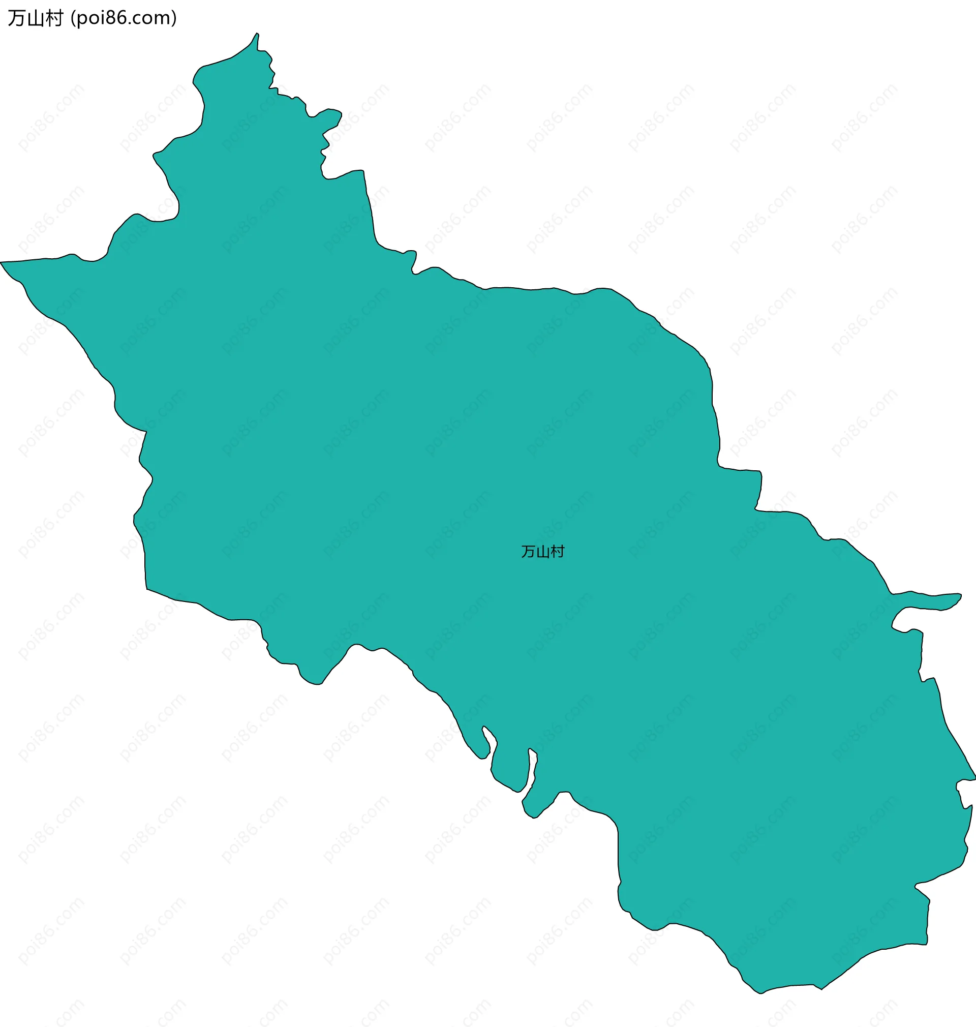 万山村边界地图