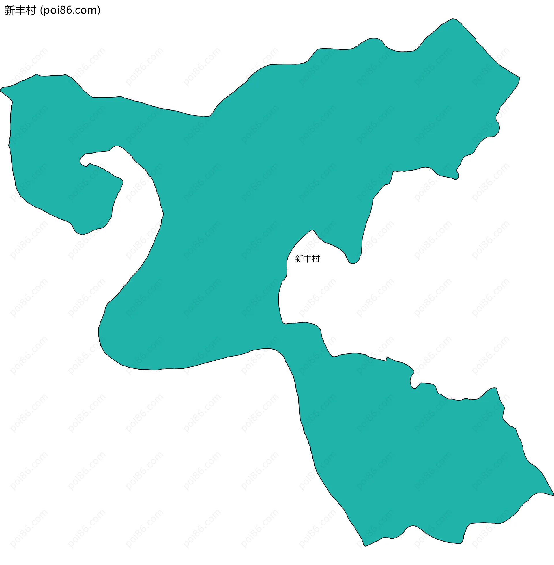 新丰村边界地图