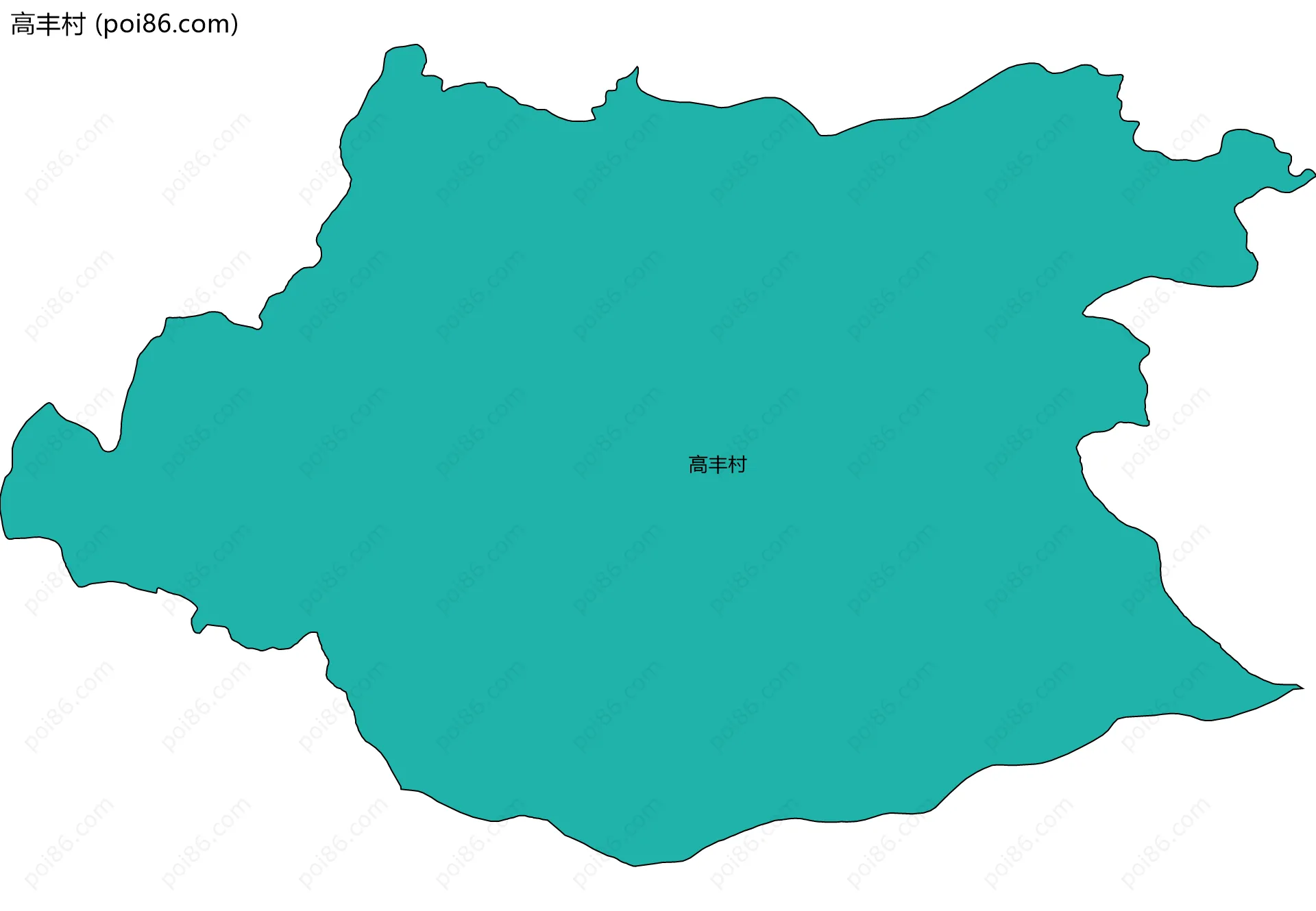高丰村边界地图