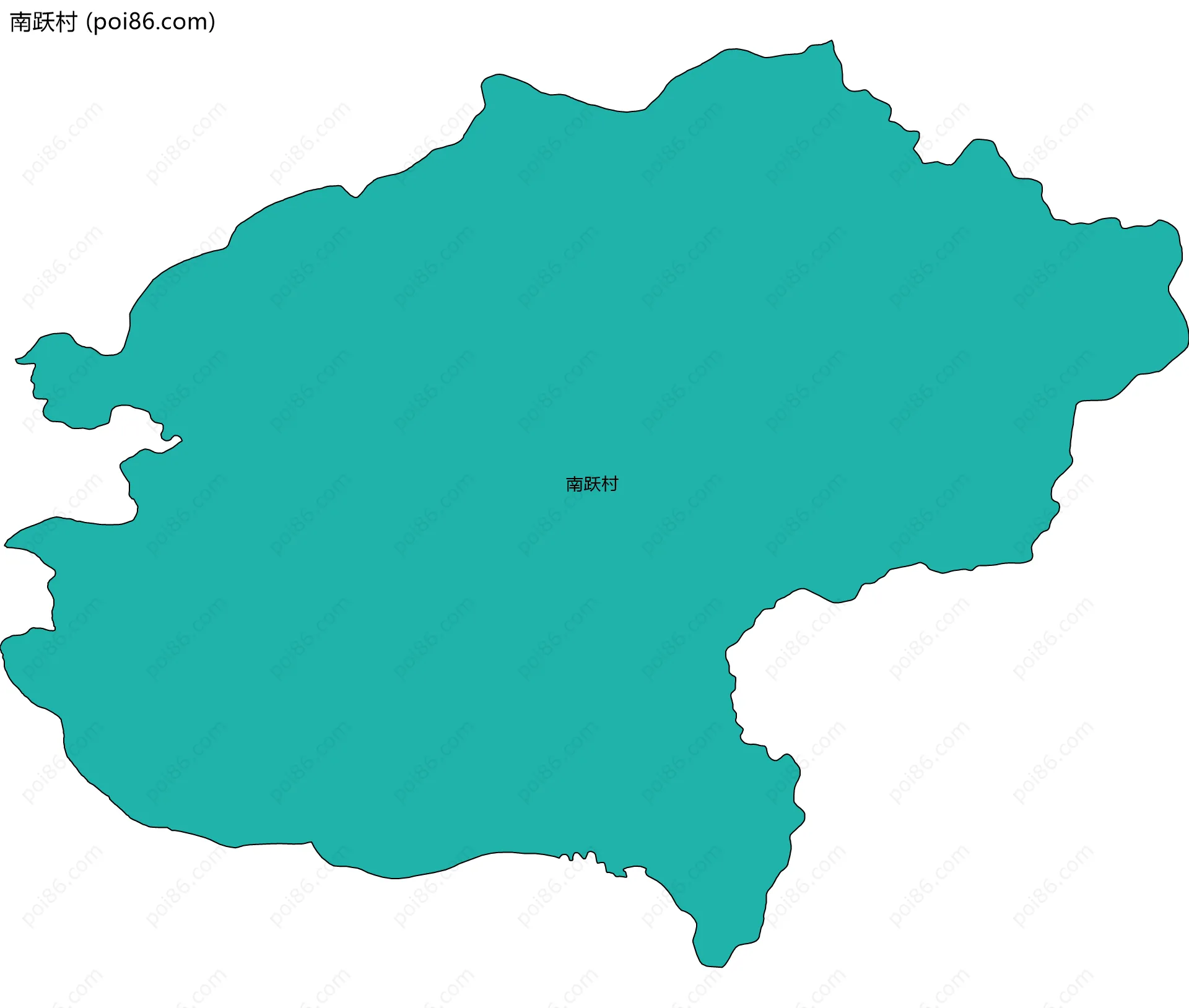 南跃村边界地图