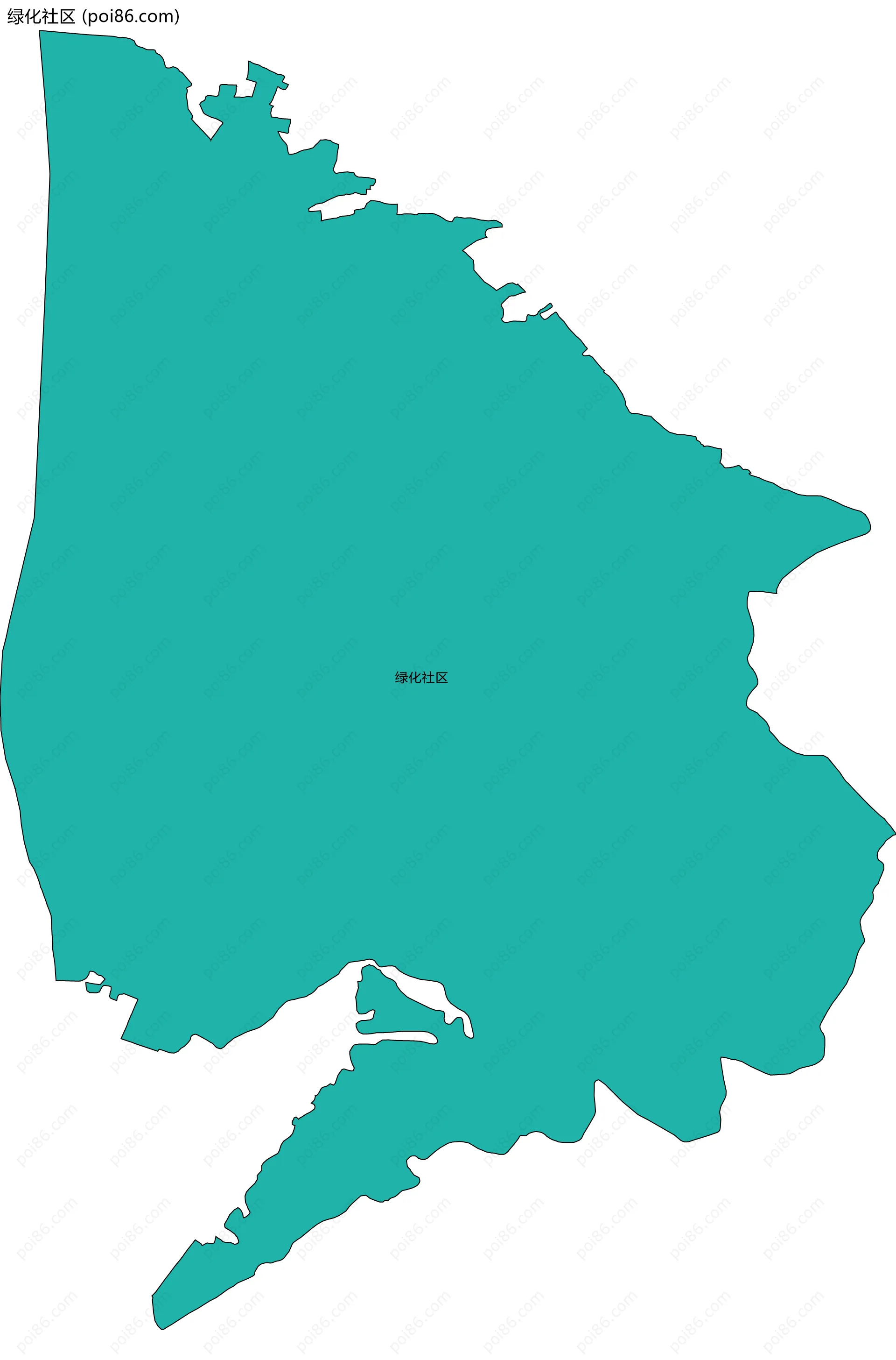 绿化社区边界地图